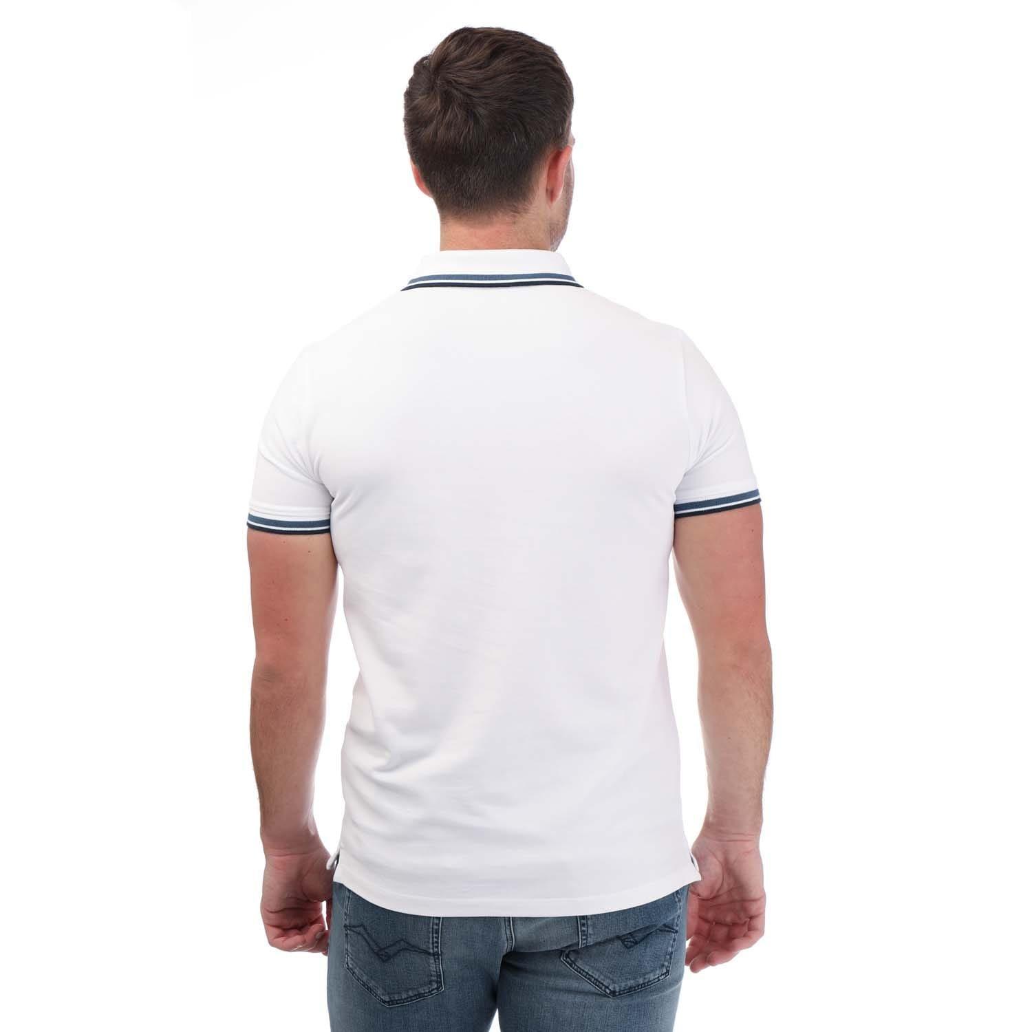 White - Timberland - Tipped Short Sleeve Polo - 2