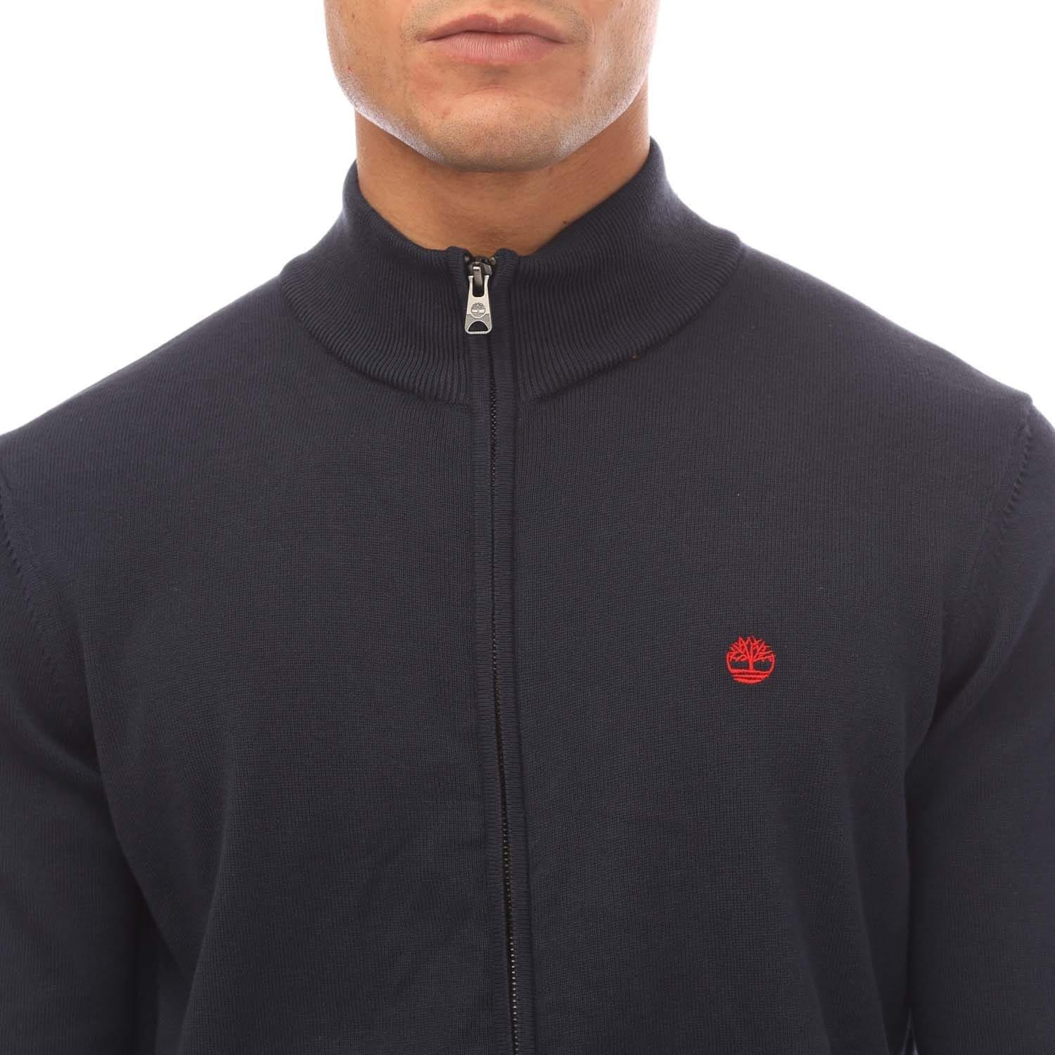 Navy - Timberland - Williams River Kennebec Full-Zip Cotton Sweatshirt - 3