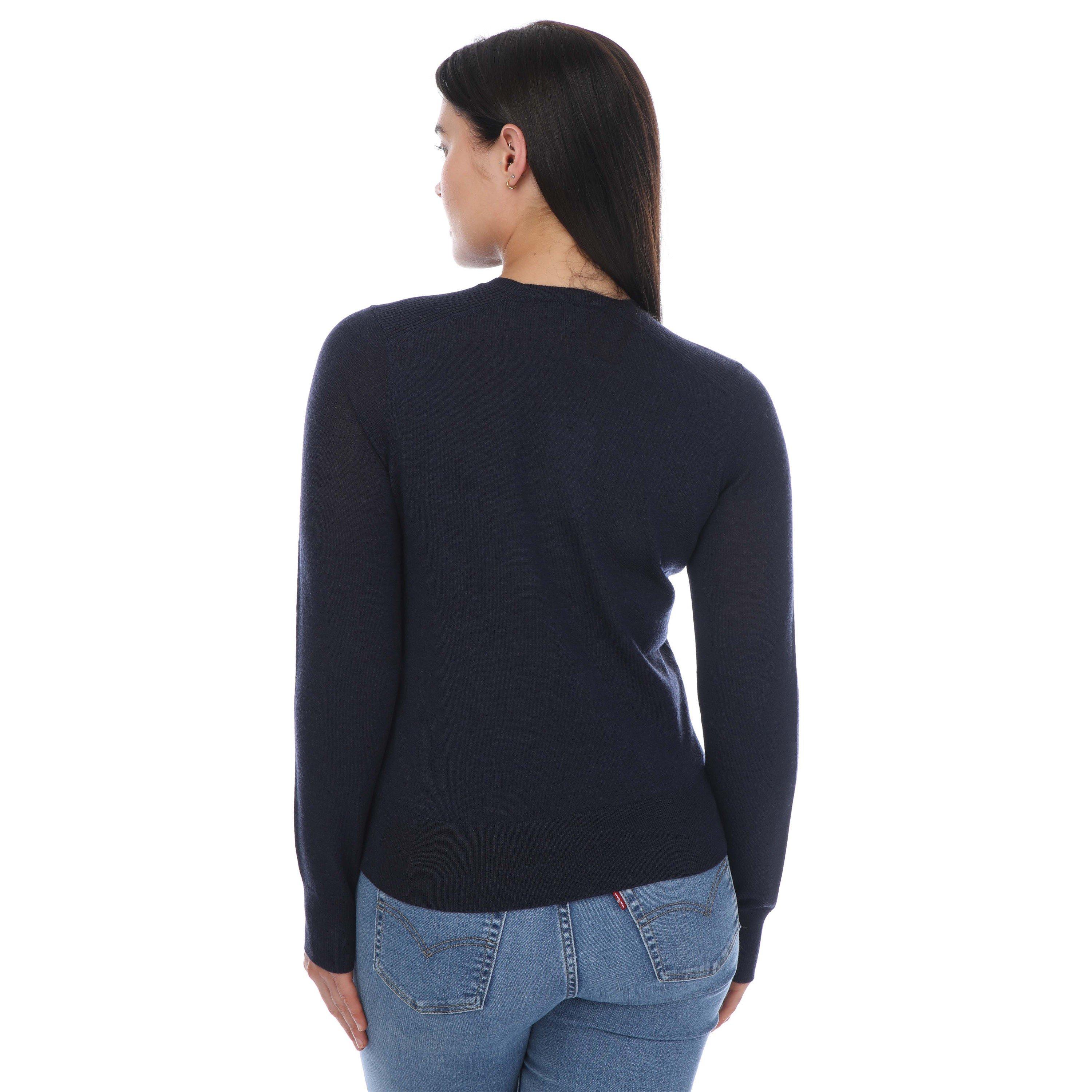 Navy - Ted Baker - Averiii Merino Wool Crew Neck Jumper - 2