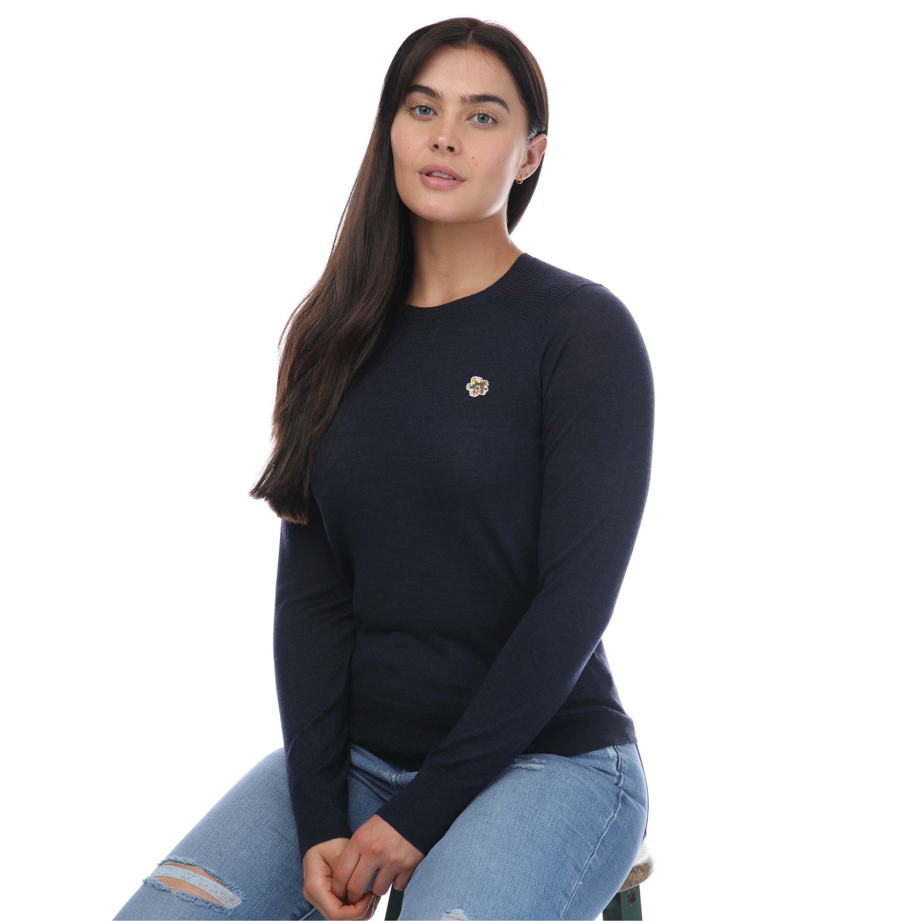 Navy - Ted Baker - Averiii Merino Wool Crew Neck Jumper - 4