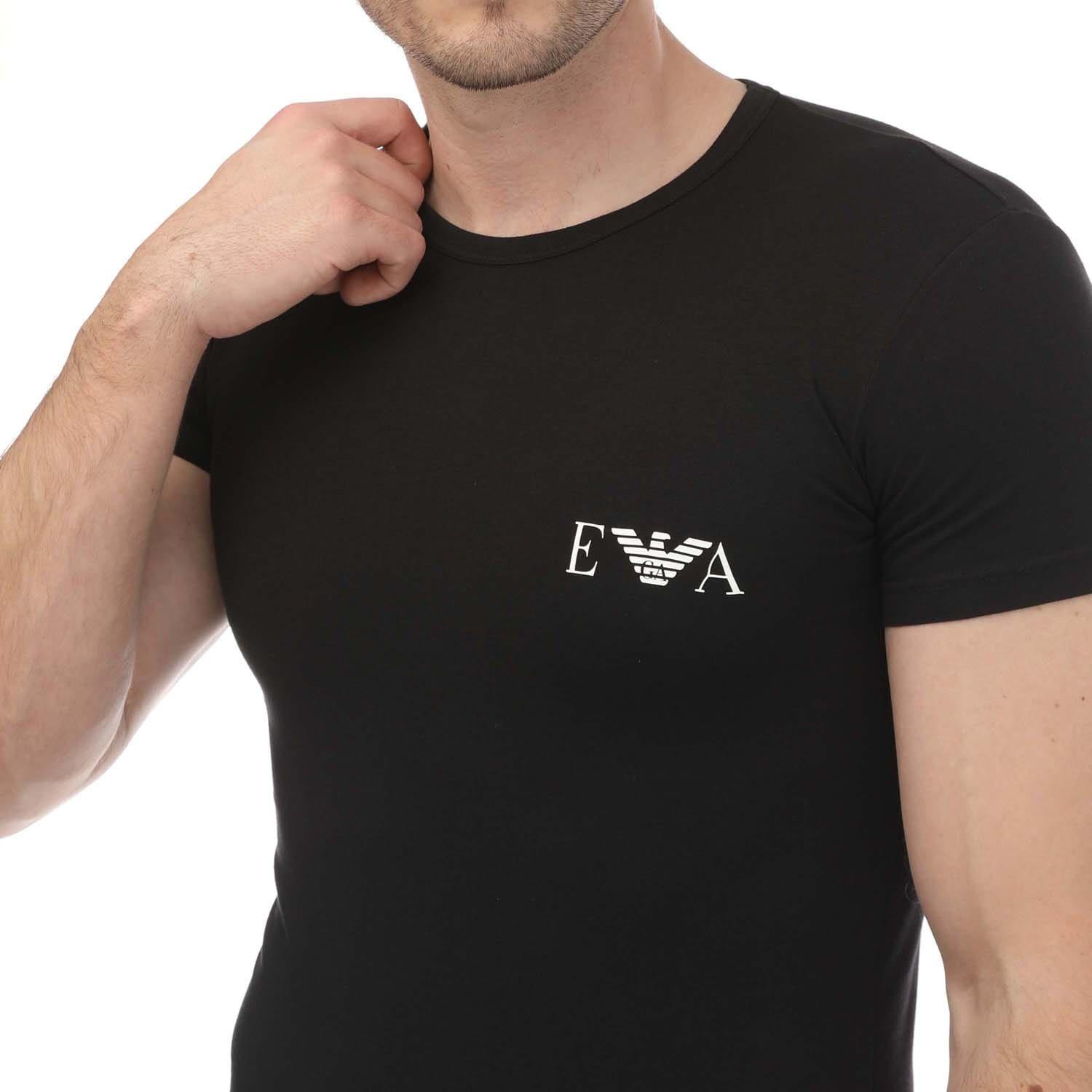 Grey Black - Emporio Armani - 2 Pack Underwear Logo T-Shirt - 3