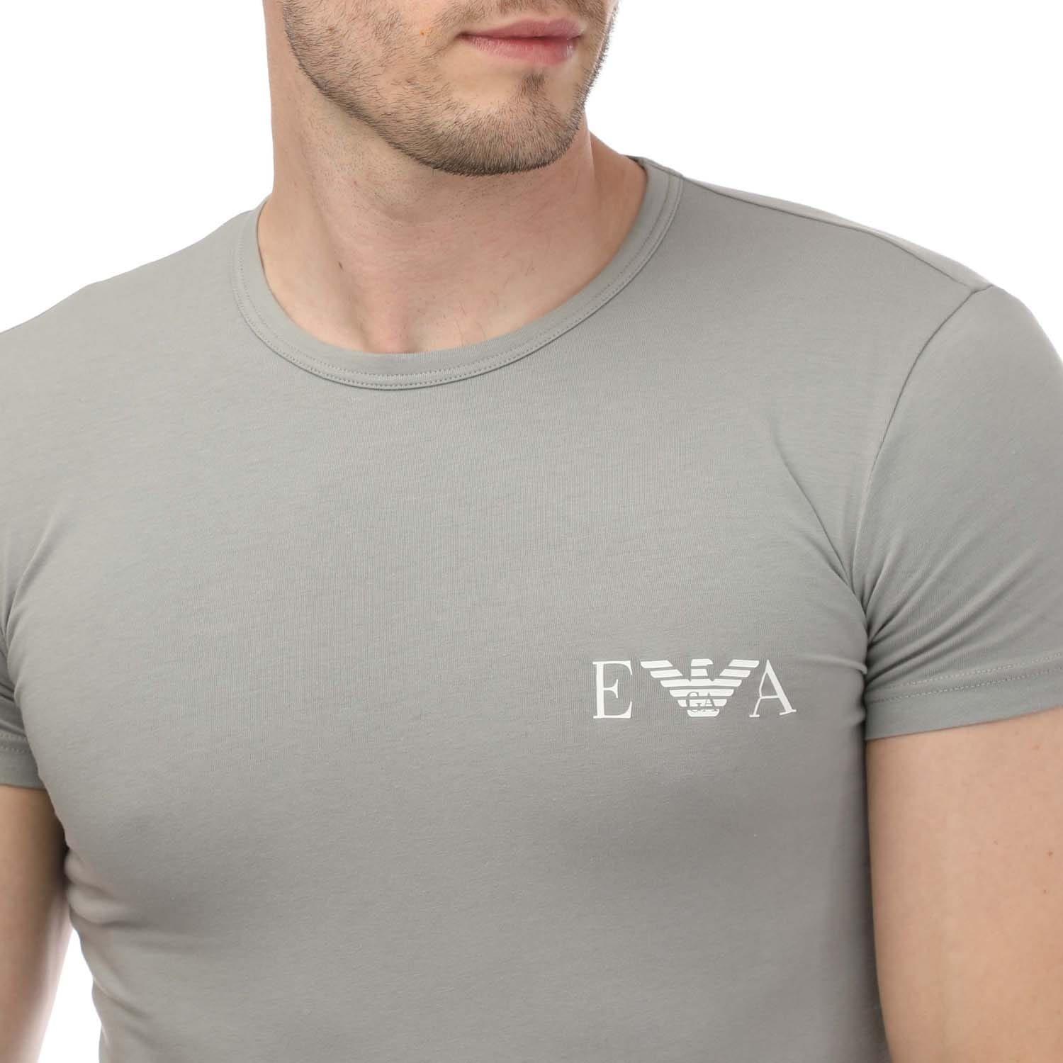 Grey Black - Emporio Armani - 2 Pack Underwear Logo T-Shirt - 4