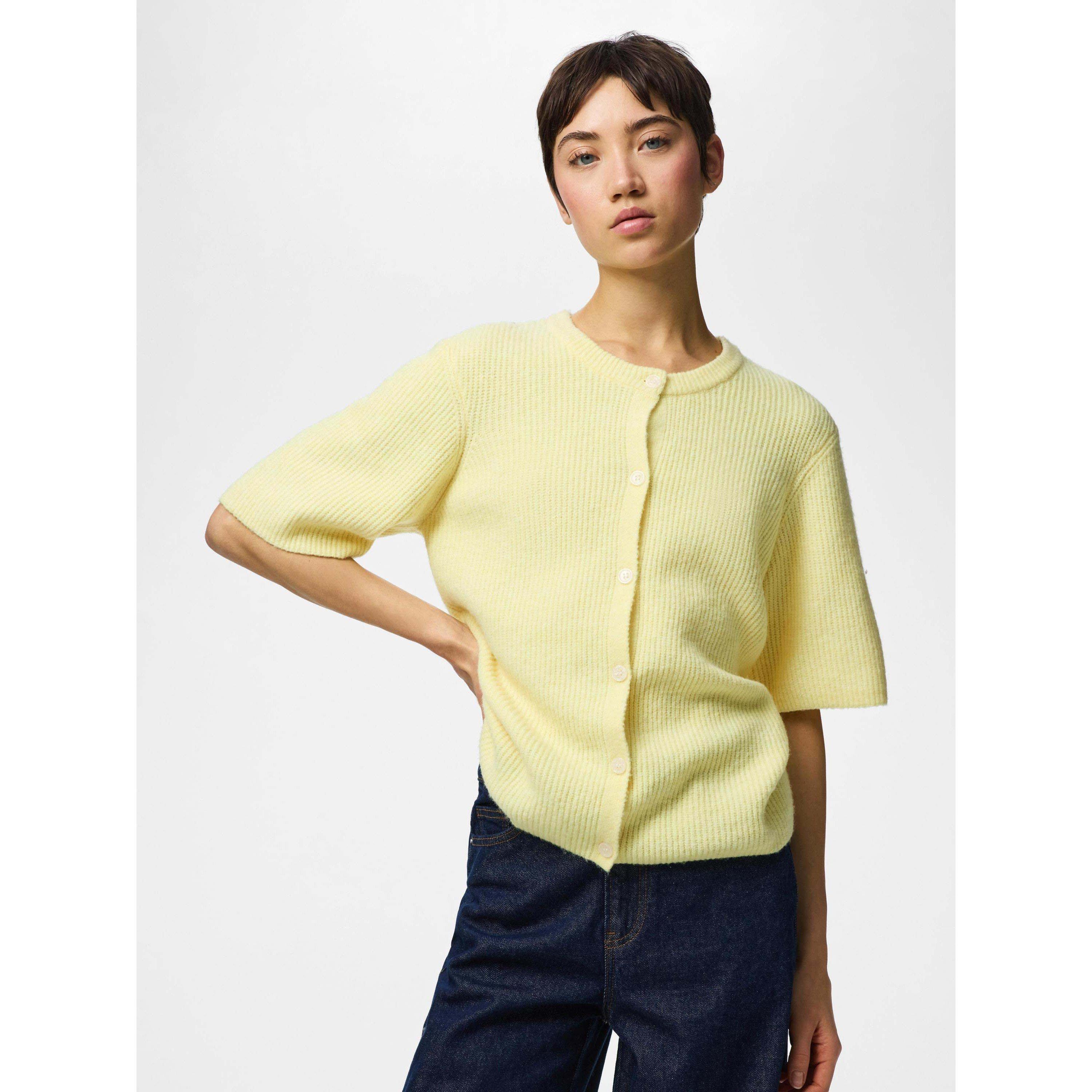 Plátano pálido. - Pieces - Pieces Ss O-Neck Knt Ld63 - 2