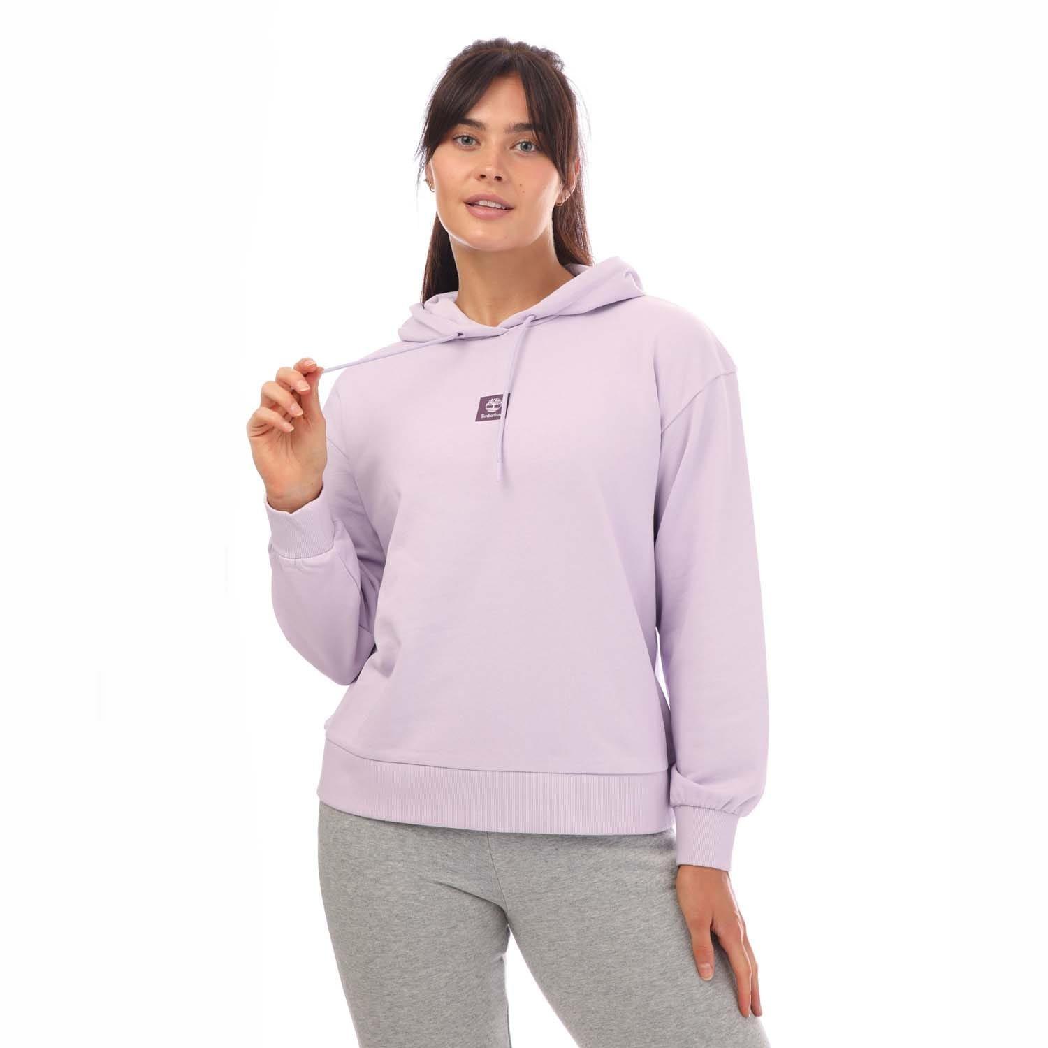 Lilac - Timberland - Stack Logo Loopback Hoody - 3