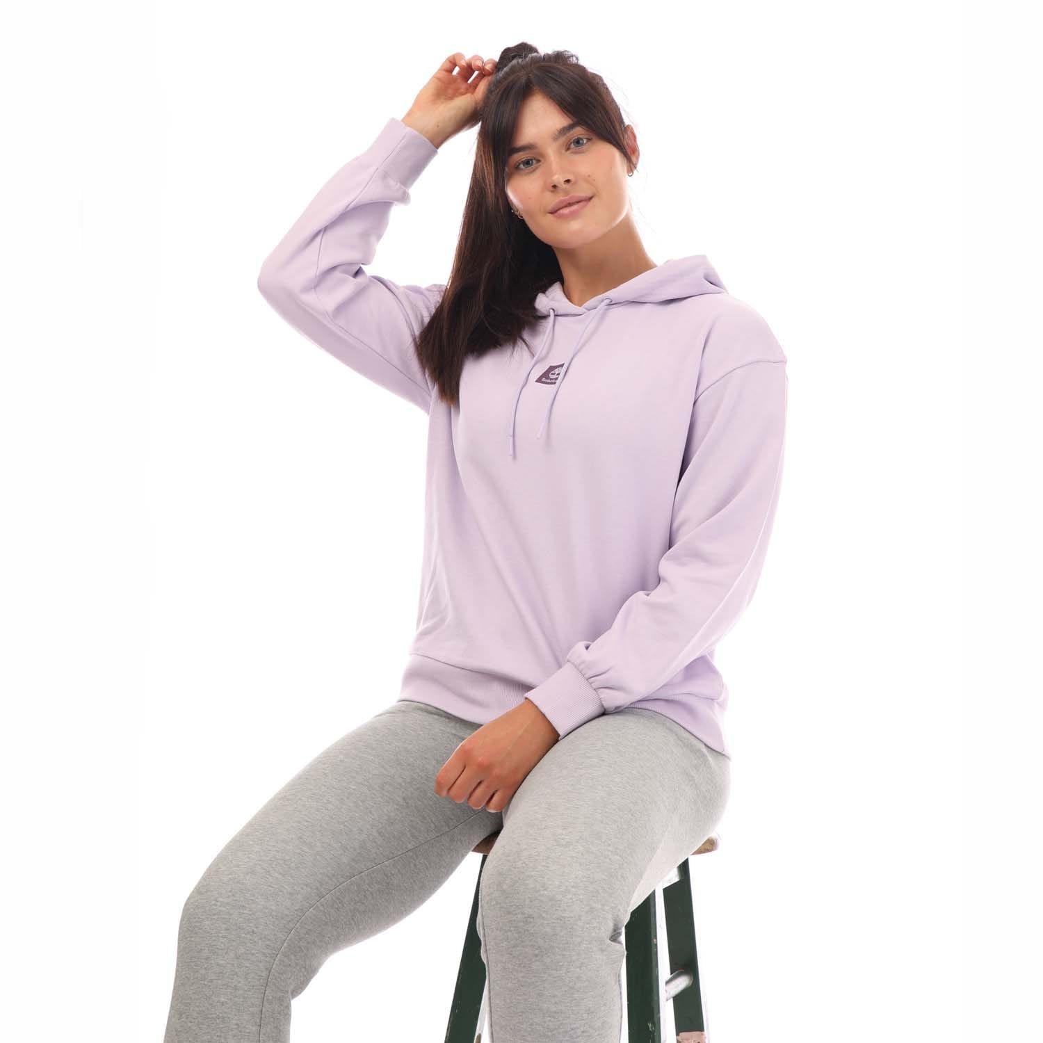 Lilac - Timberland - Stack Logo Loopback Hoody - 6