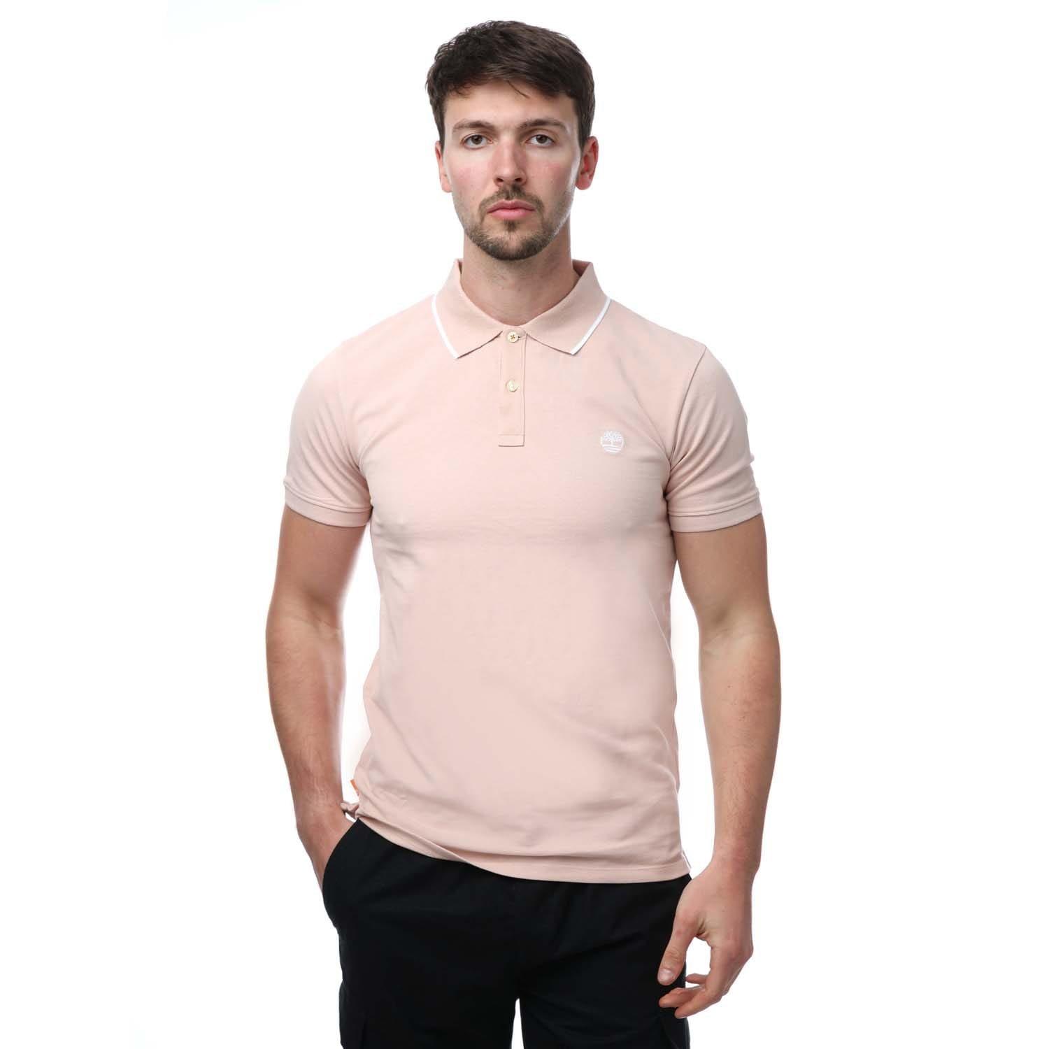 Rose - Timberland - Printed Neck Short Sleeve Polo - 1