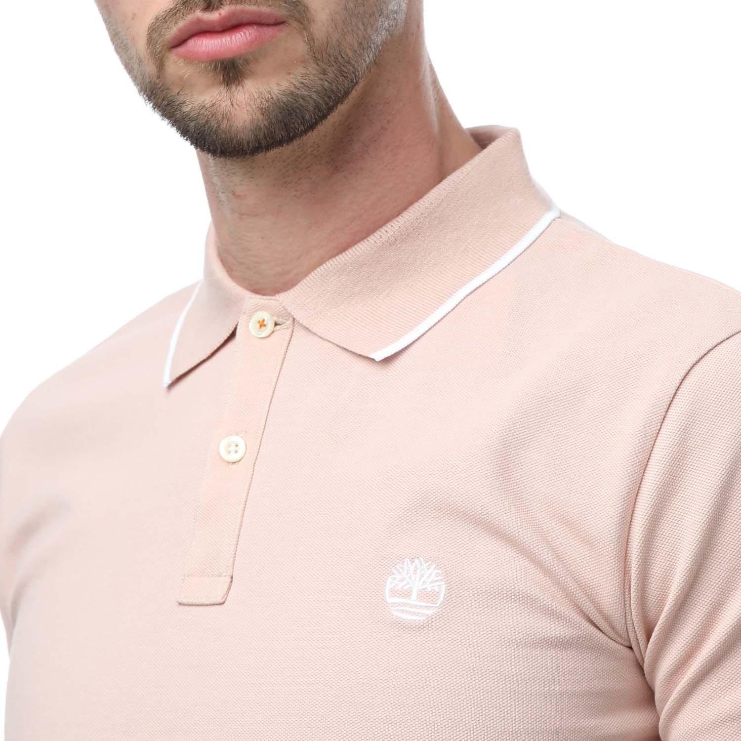 Rose - Timberland - Printed Neck Short Sleeve Polo - 3