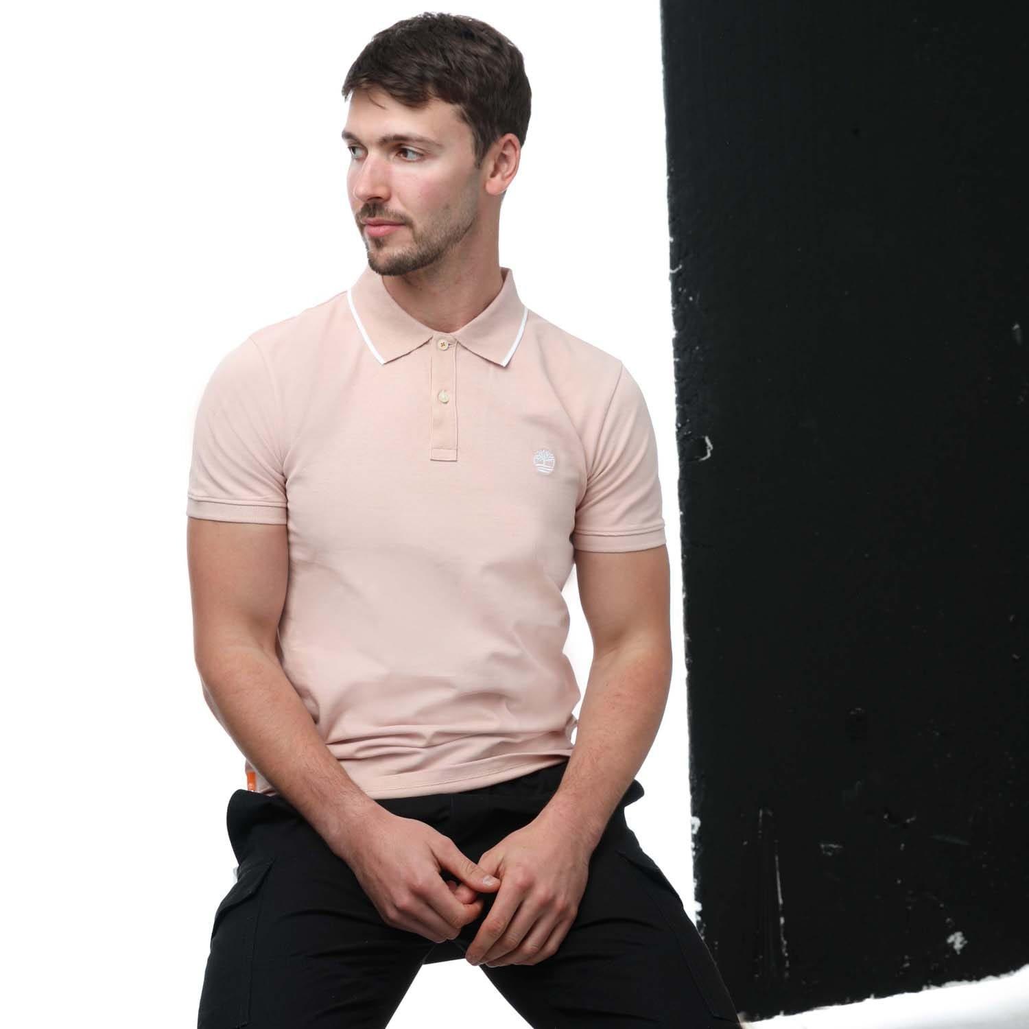 Rose - Timberland - Printed Neck Short Sleeve Polo - 4