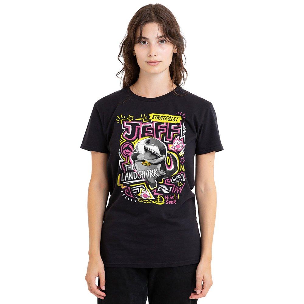 Black - Marvel - Rivals Jeff The Landshark Marker Pen Trend T-Shirt - 1
