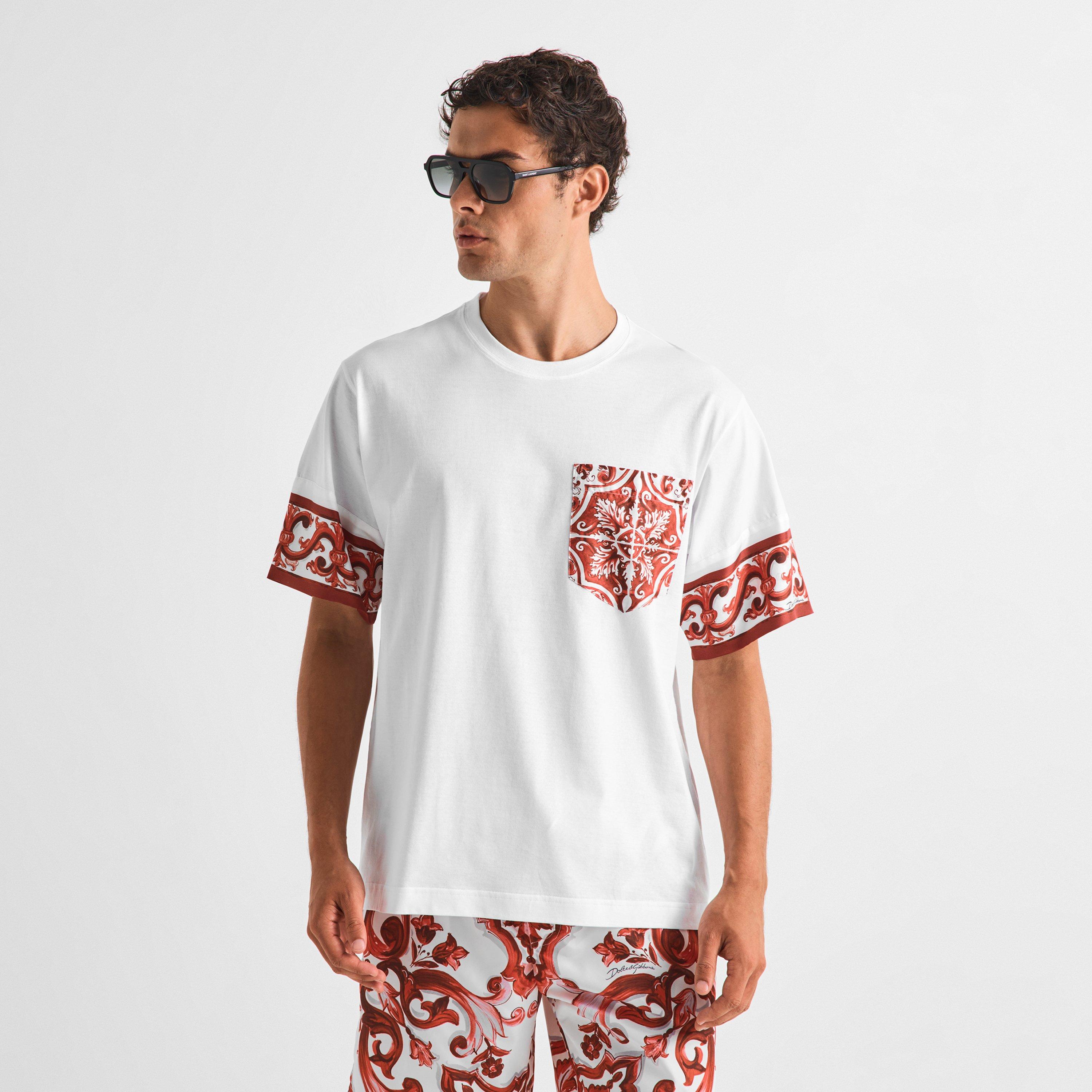 White/Red - Dolce and Gabbana - DG Maiolica Short Sn63 - 3