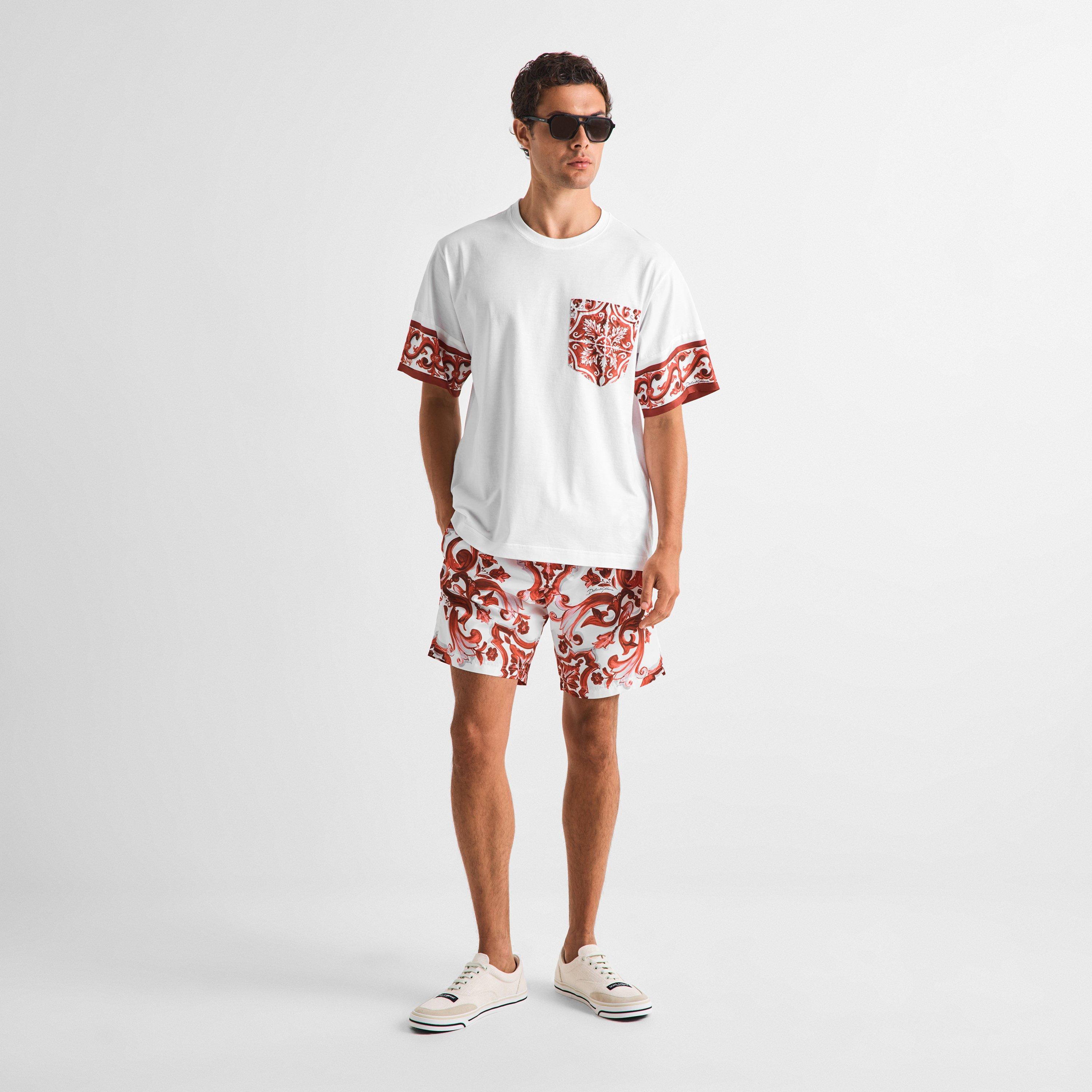White/Red - Dolce and Gabbana - DG Maiolica Short Sn63 - 6
