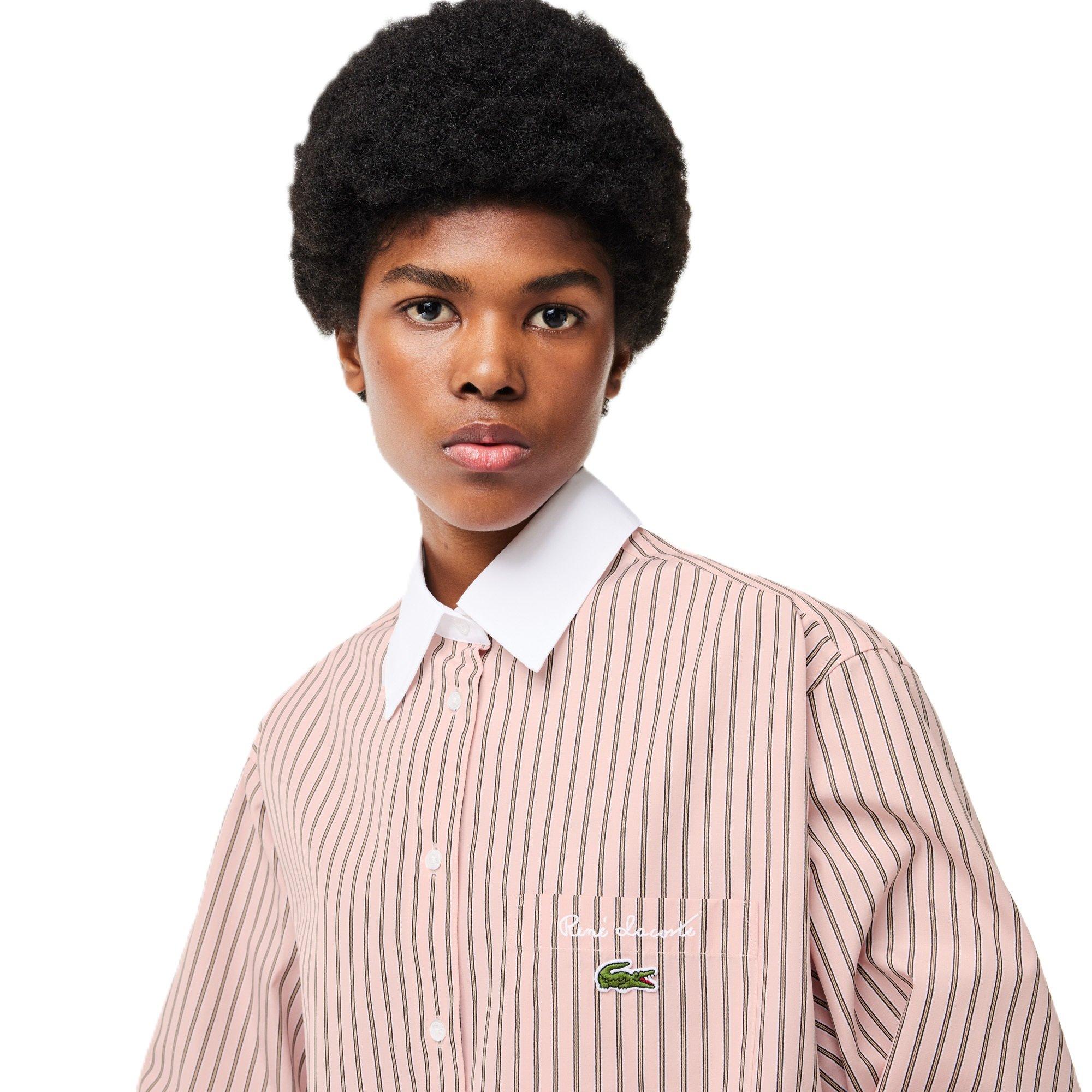 Waterlily/White - Lacoste - Women's Long-Sleeve Patterned Shirt - 3