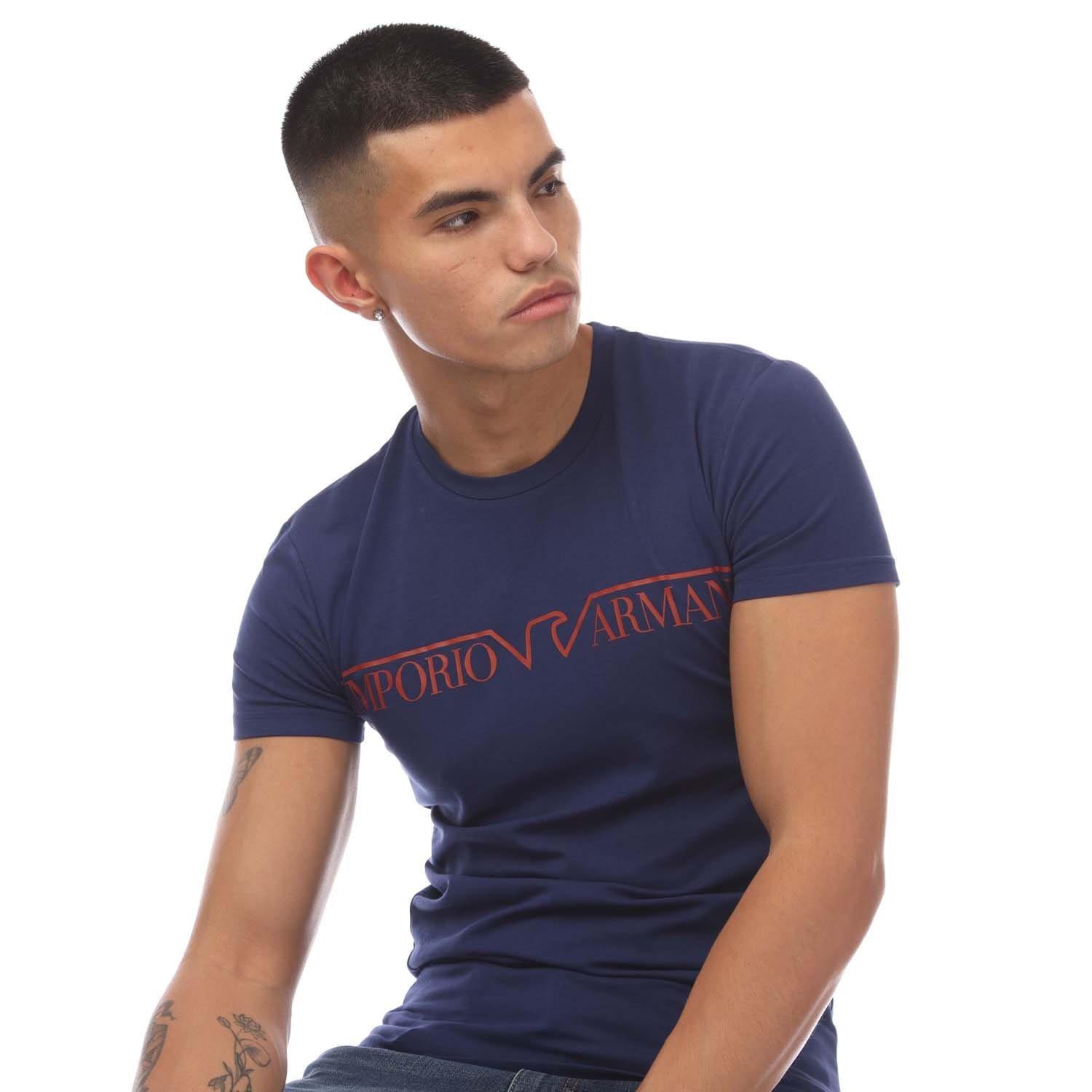 Blue - Emporio Armani - Crewneck T-Shirt - 3