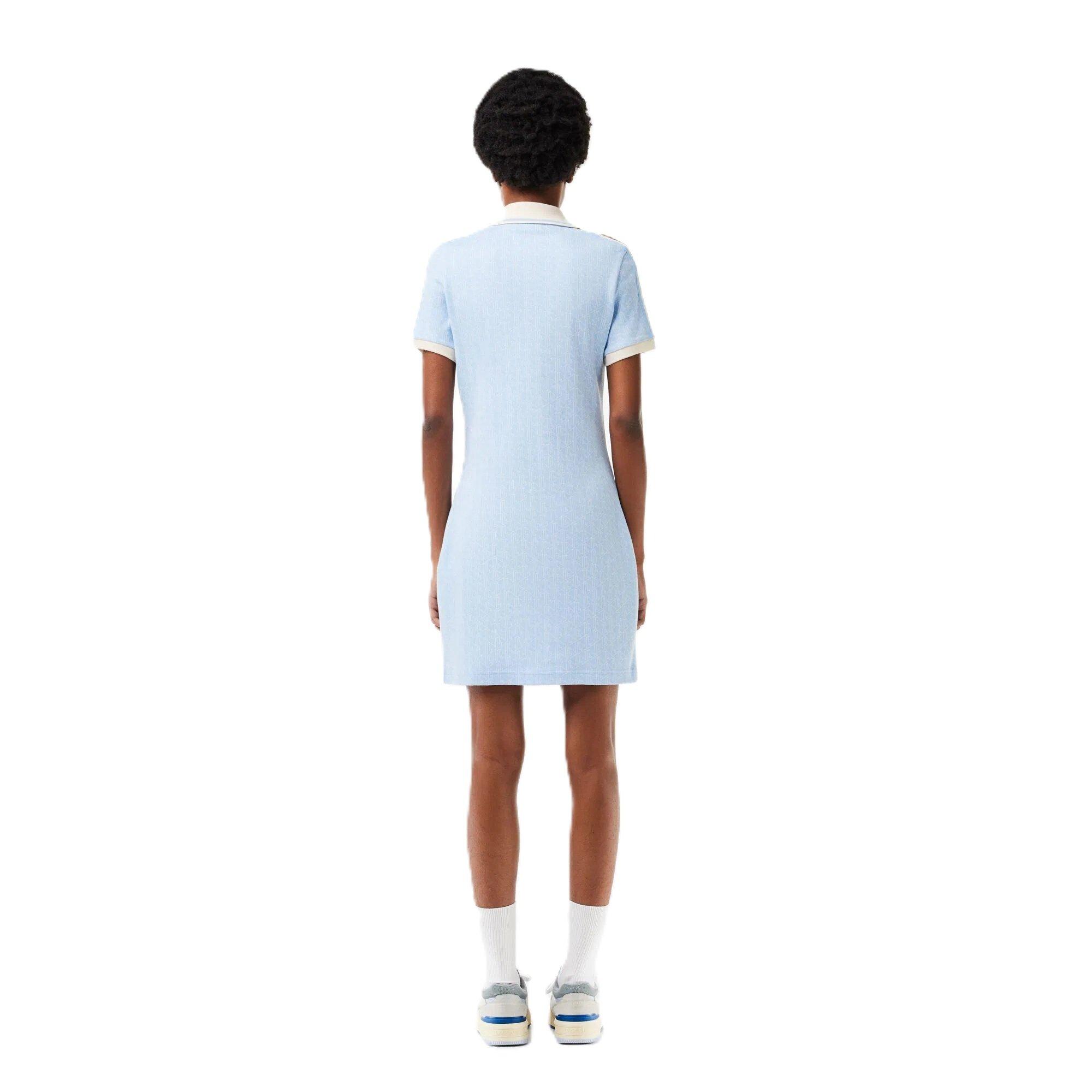 Blue/Flour - Lacoste - Women's Polo Dress - 2