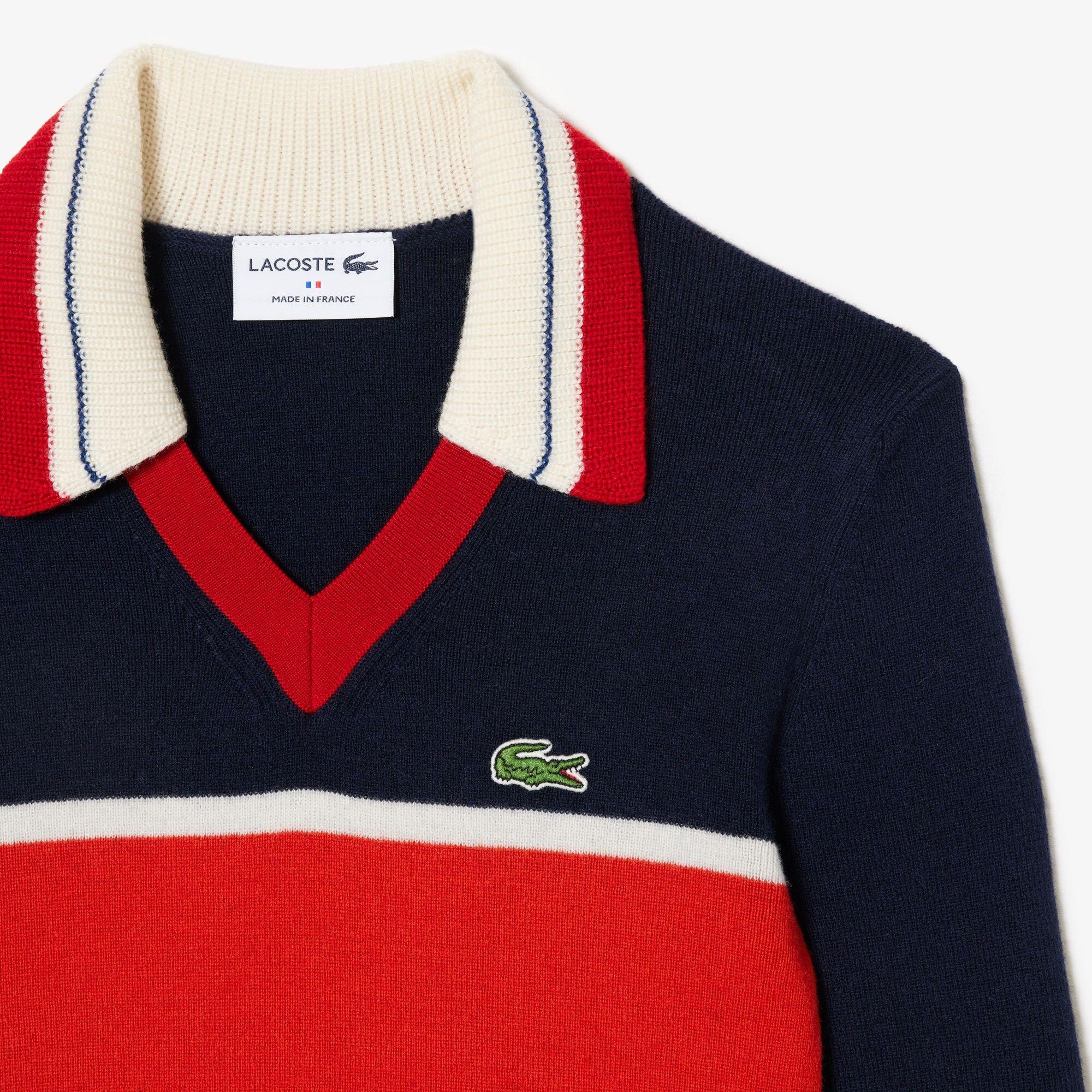 Azul/Nascer do sol - Lacoste - Women&#x27;s Contrasting Striped Polo Dress - 2