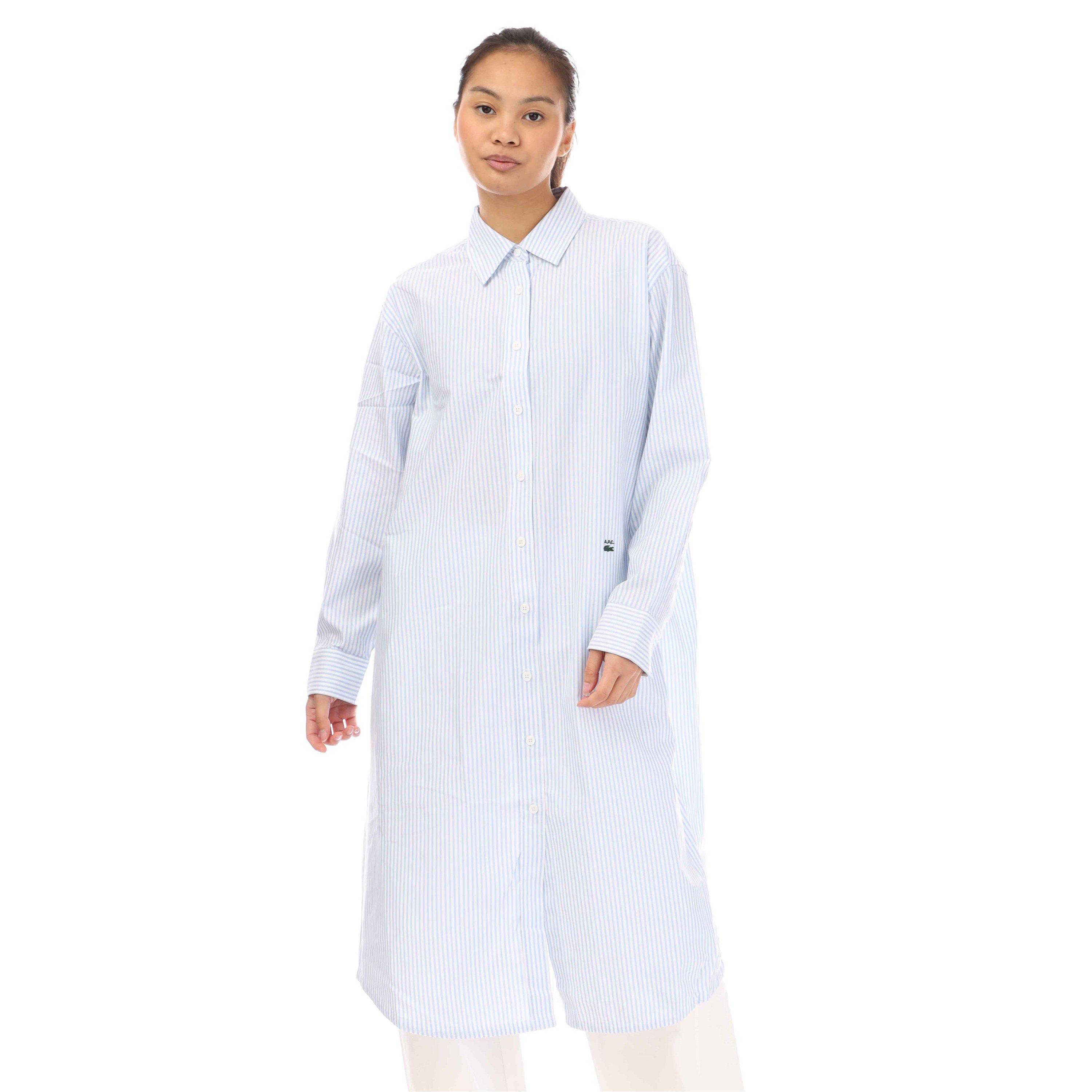 White/Overview - Lacoste - Women's Shirt Dress - 1