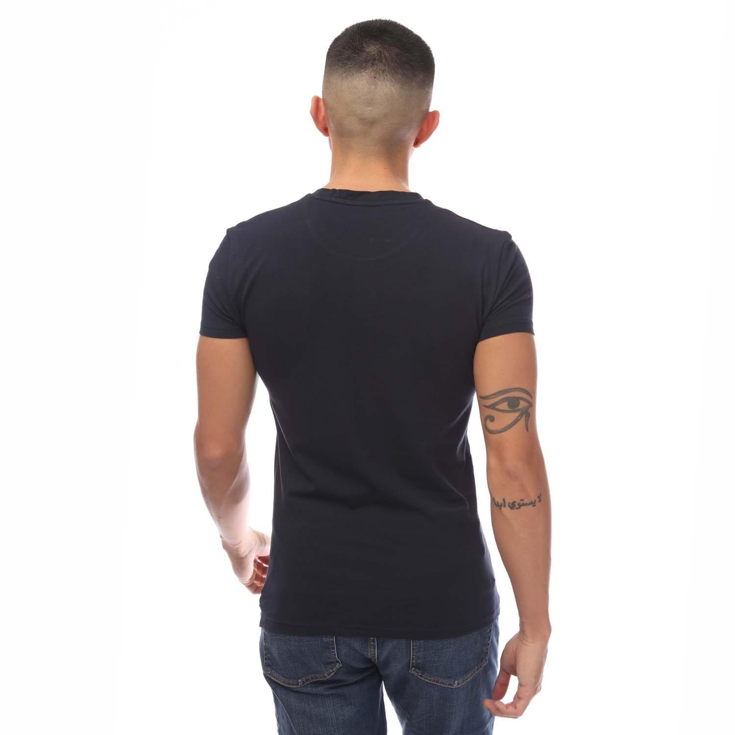 Navy - Emporio Armani - Crewneck T-Shirt - 2