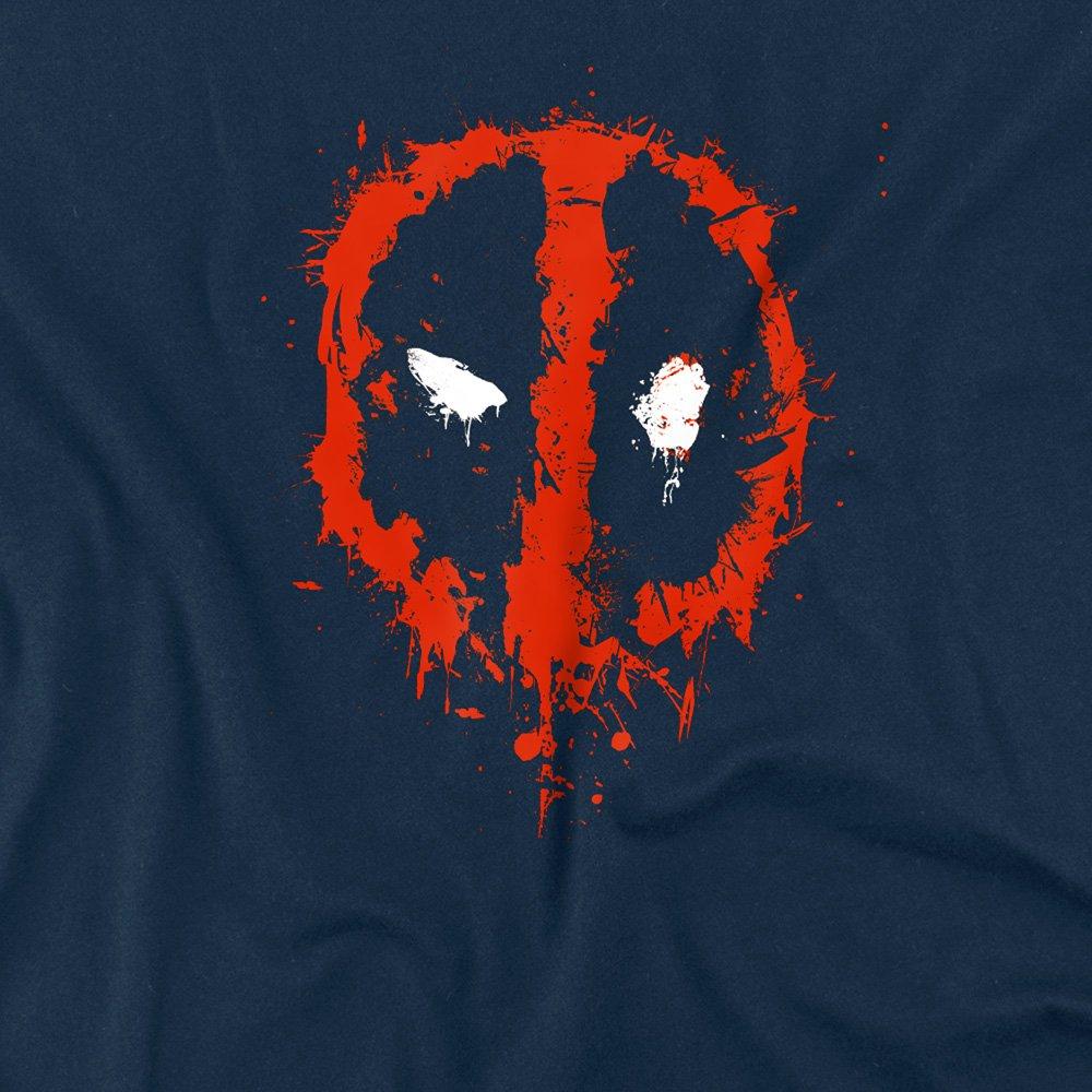 Navy - Marvel - Deadpool Paint Logo T-Shirt - 2
