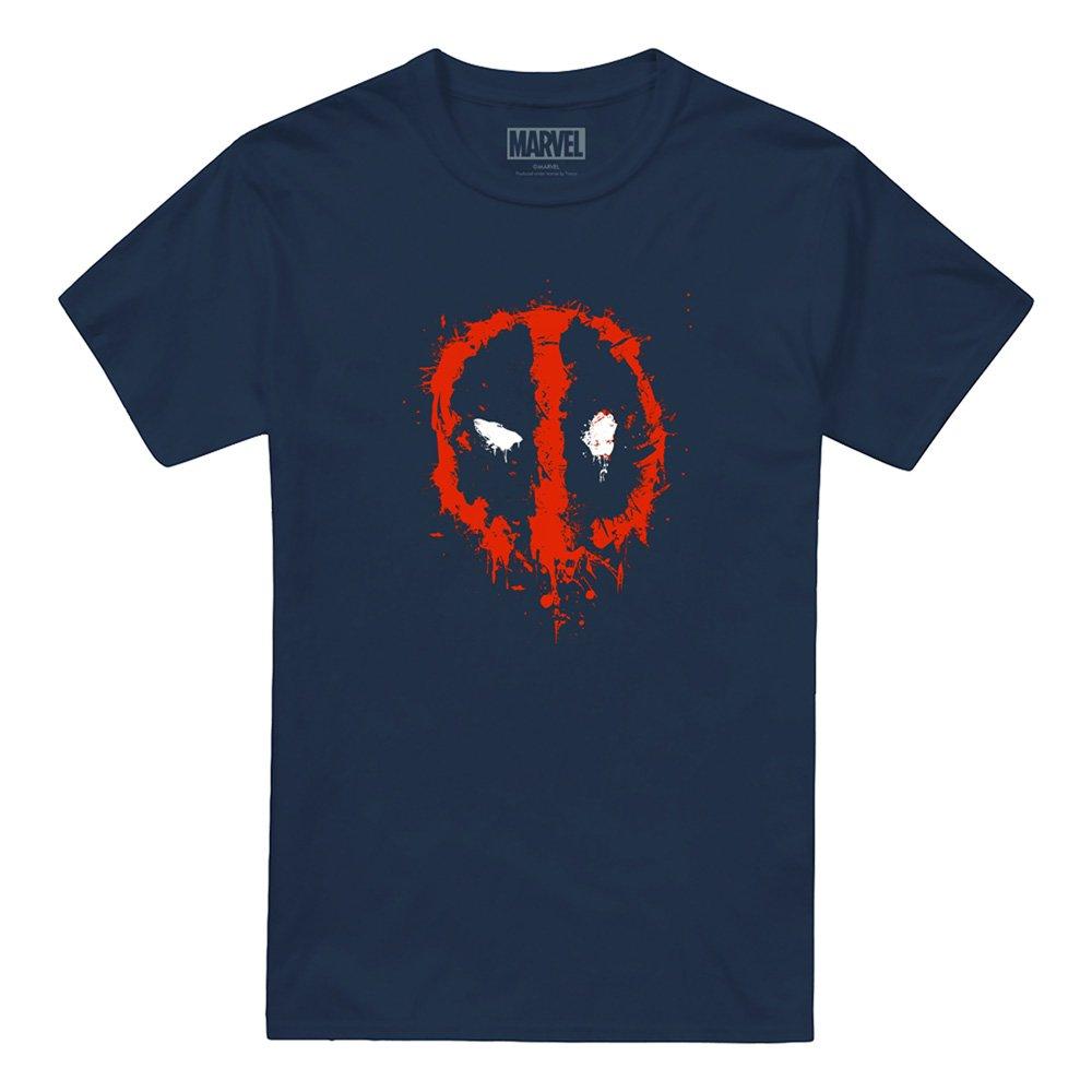 Navy - Marvel - Deadpool Paint Logo T-Shirt - 4