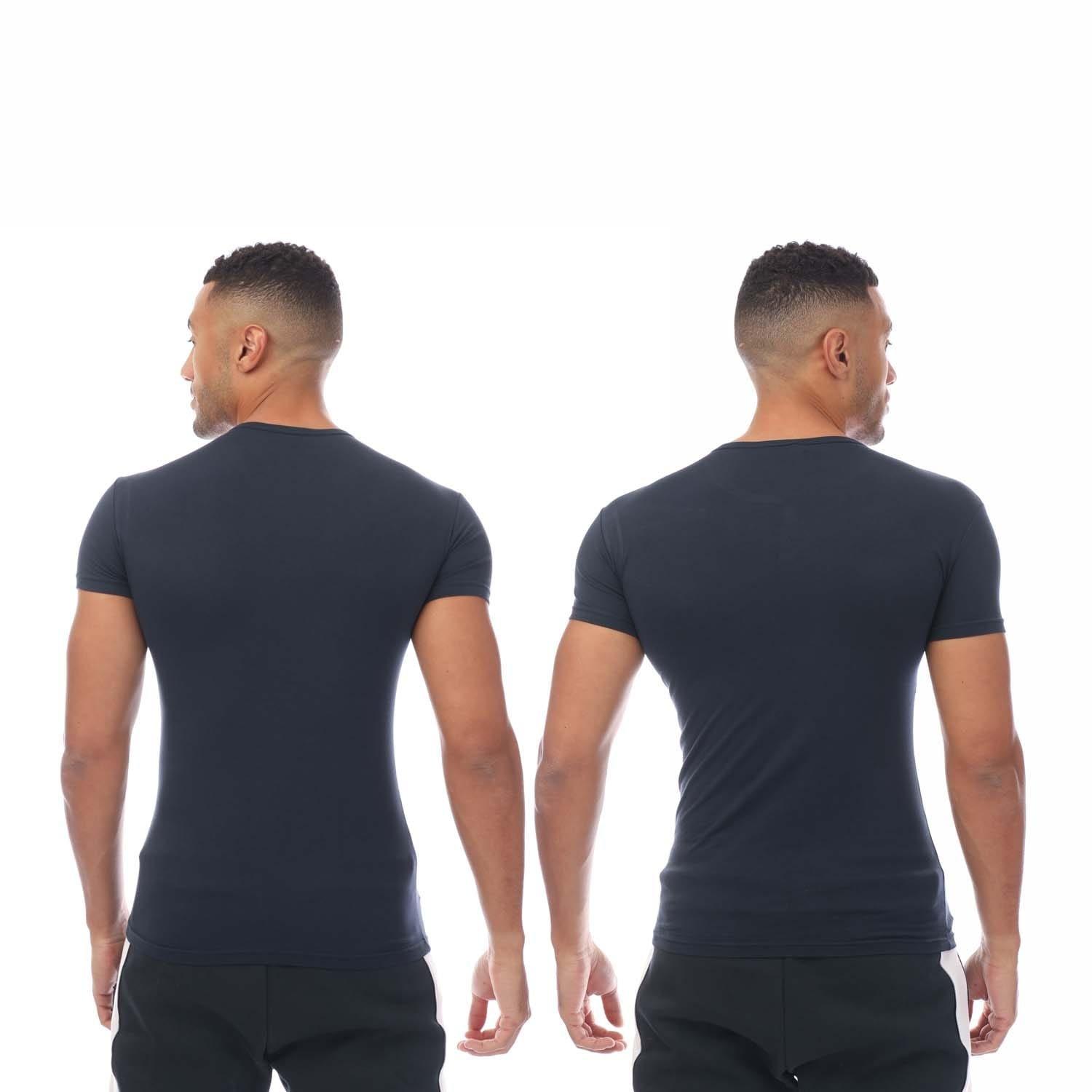 Navy - Emporio Armani - 2 Pack Underwear Logo T-Shirt - 2