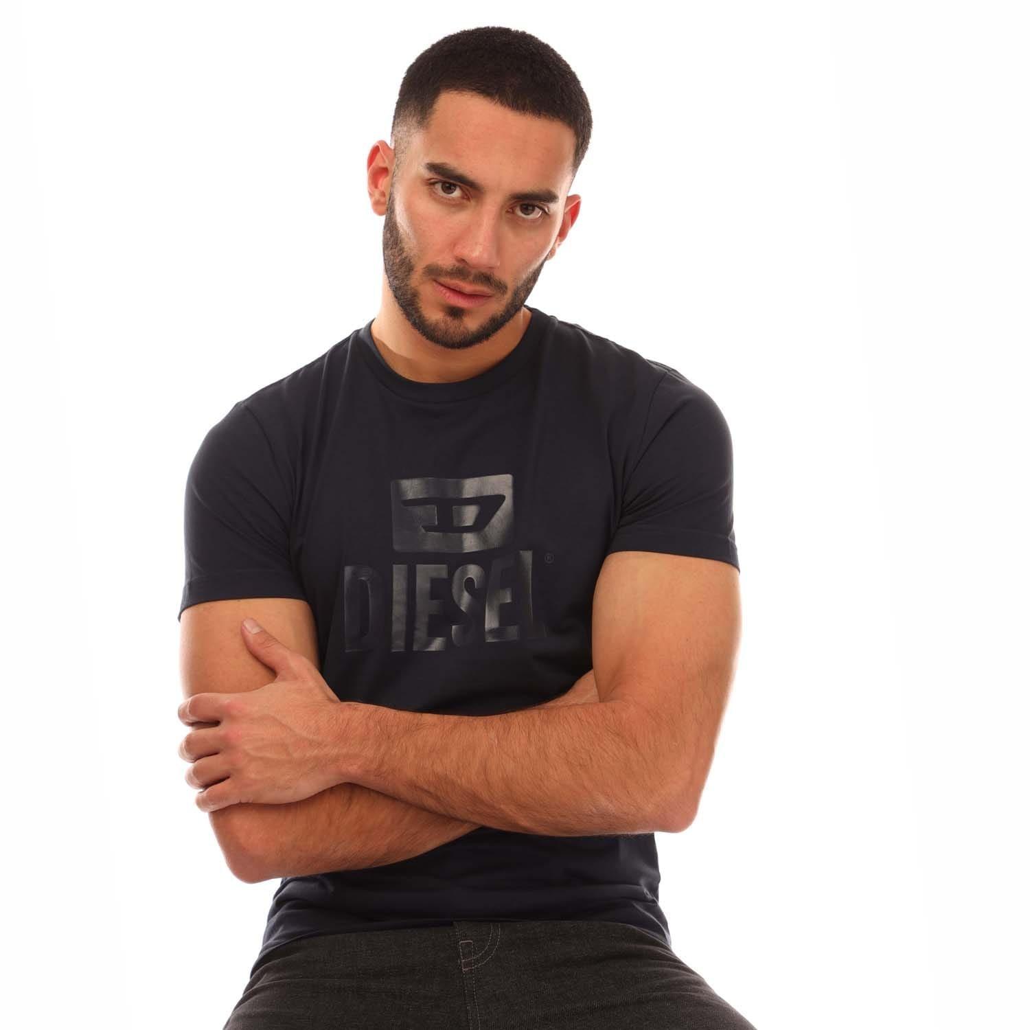 Navy - Diesel - T-Diego Tone on Tone T-Shirt - 4