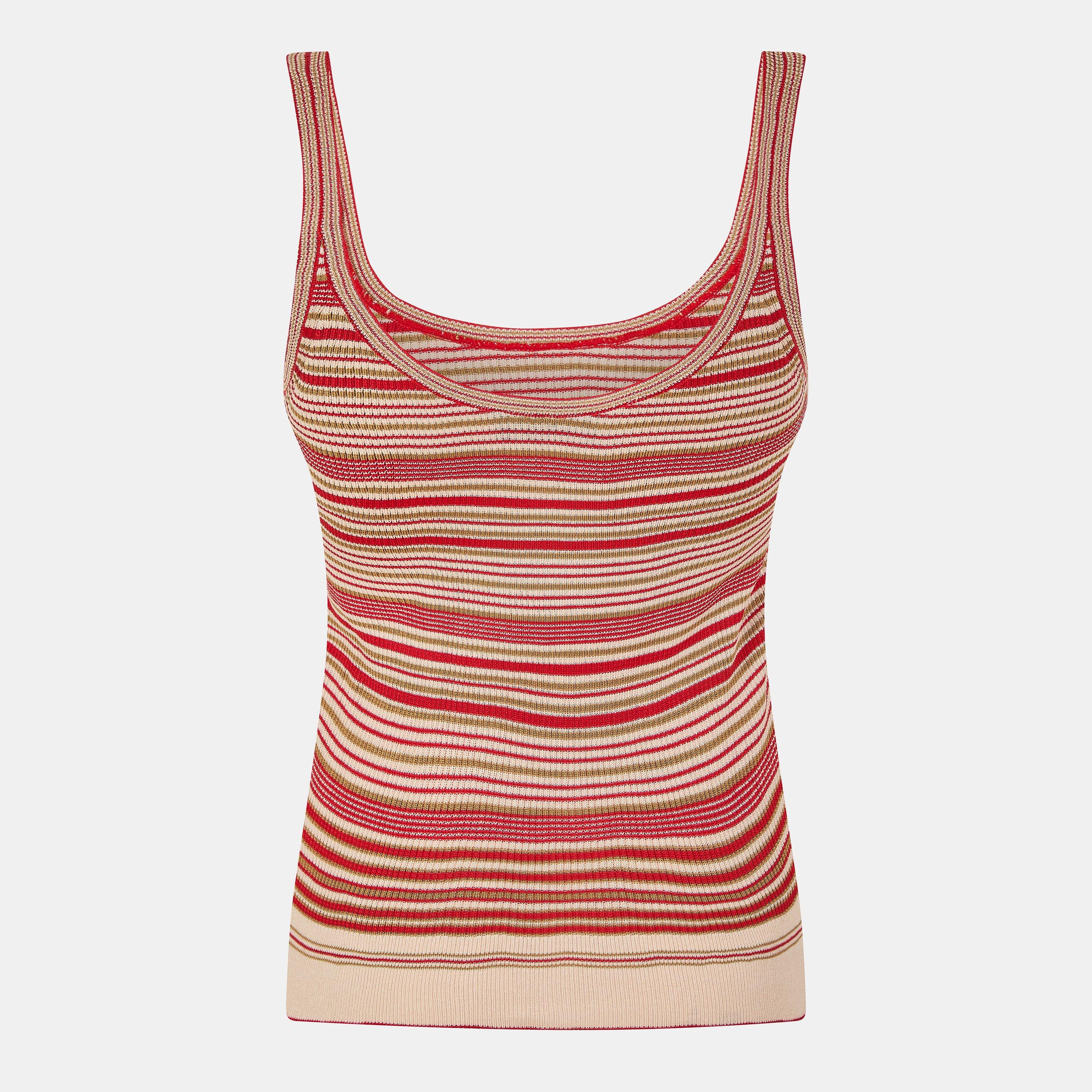 Raffia - Fendi - Women's Stripe Knitted Crew Neck Jumper - 2