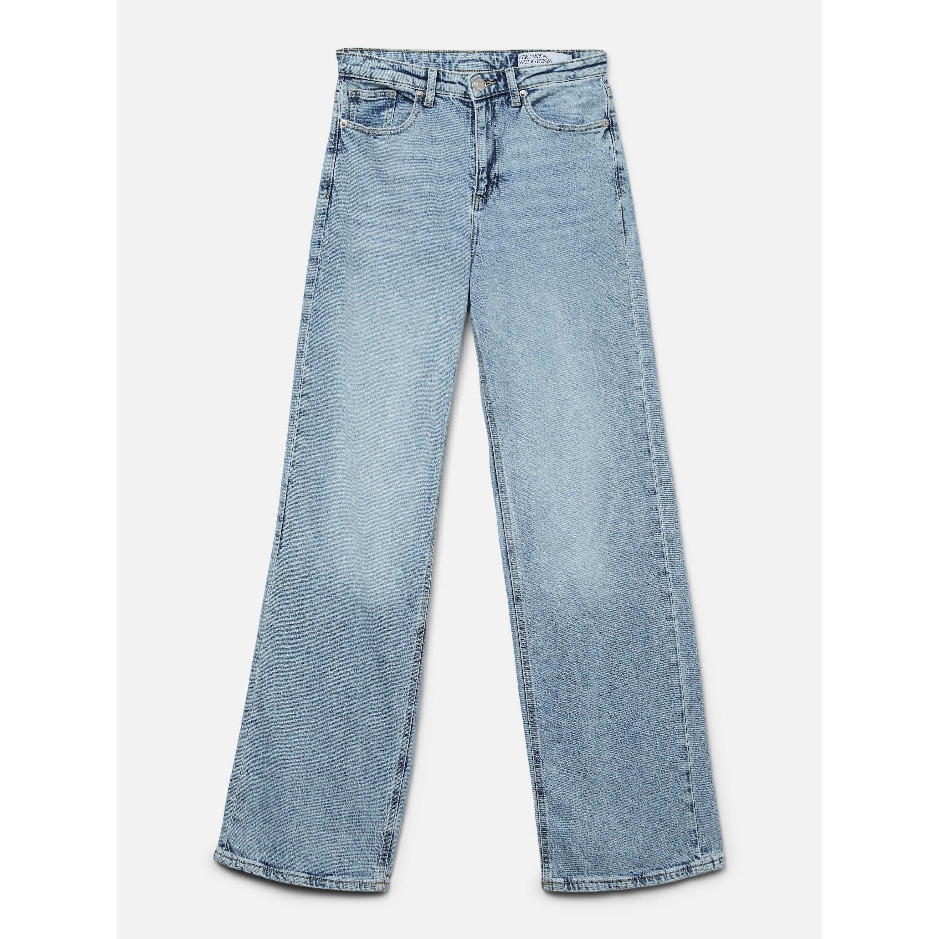 Vero Moda Women's Ra339 Wide Leg Jeans - Lt Blue Denim - 26 L32
