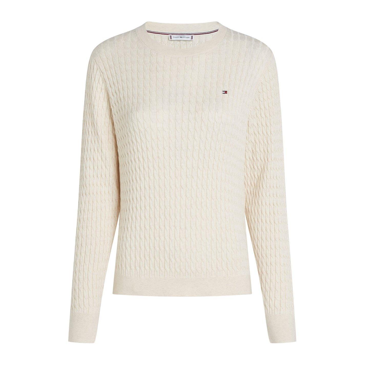 Heather Ivory - Tommy Hilfiger - Womens Cable Knit Jumper - 2