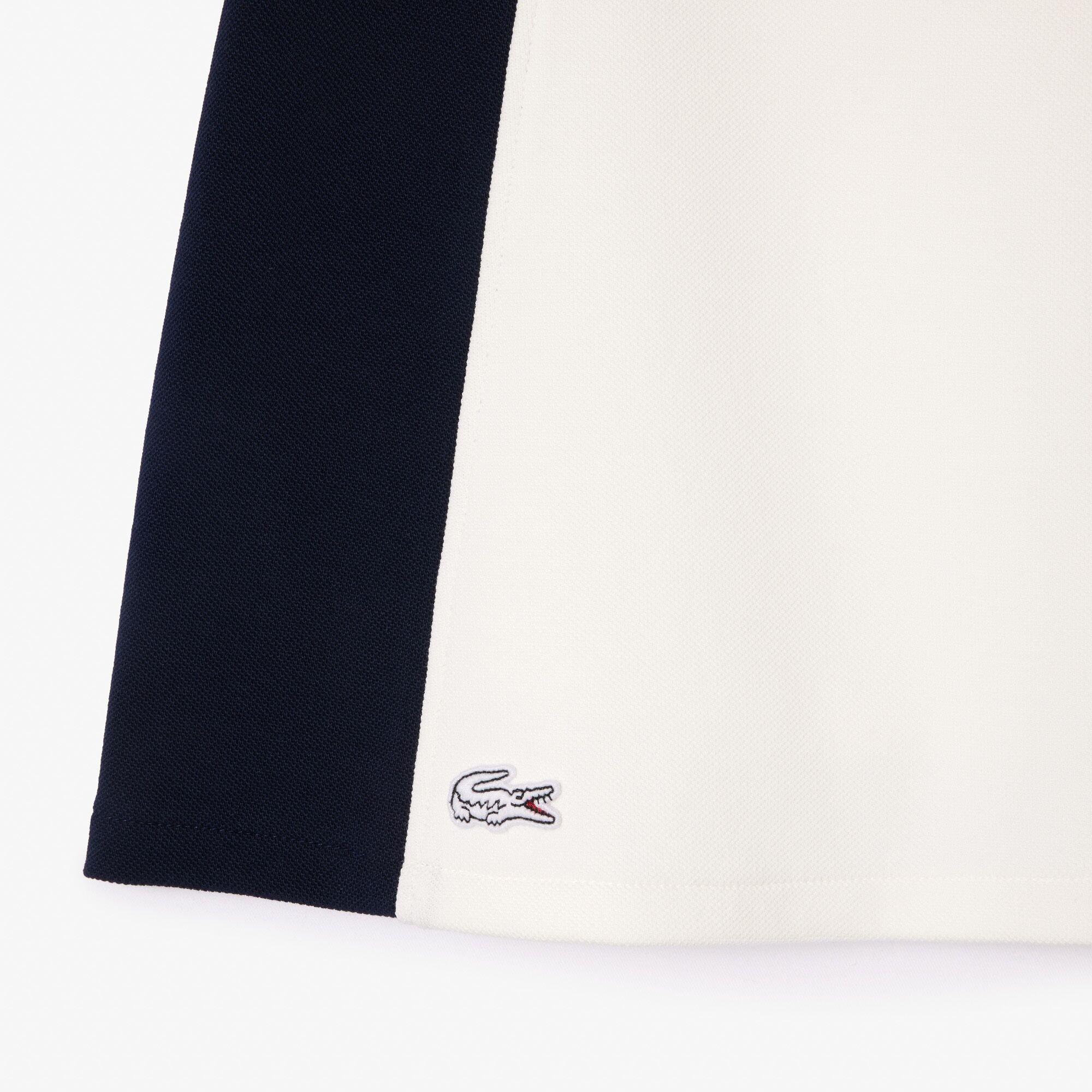 Flour/Navy Blue - Lacoste - Women's Pique Mini Skirt - 3