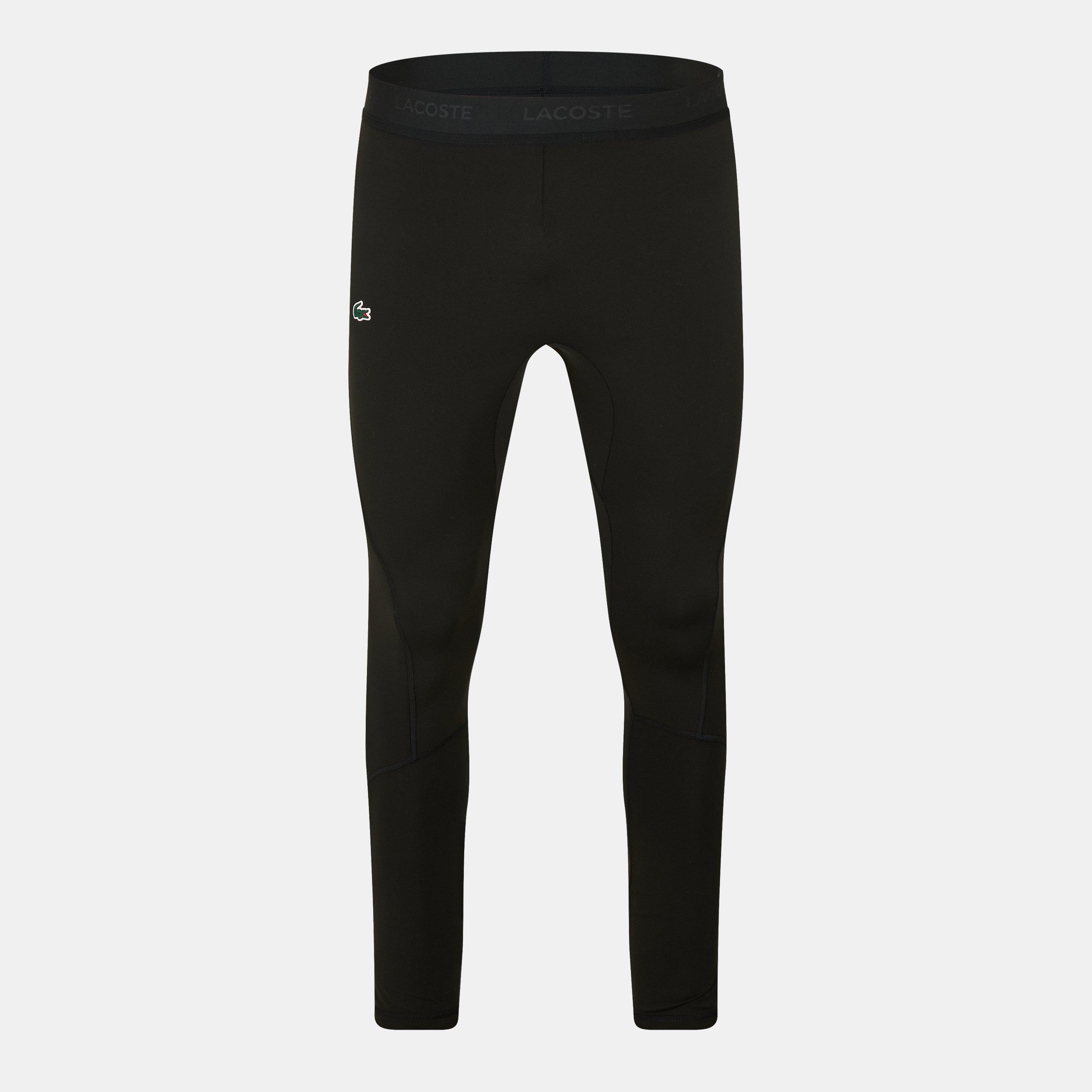 Black - Lacoste - Men's Long Moisture Wicking Leggings - 1