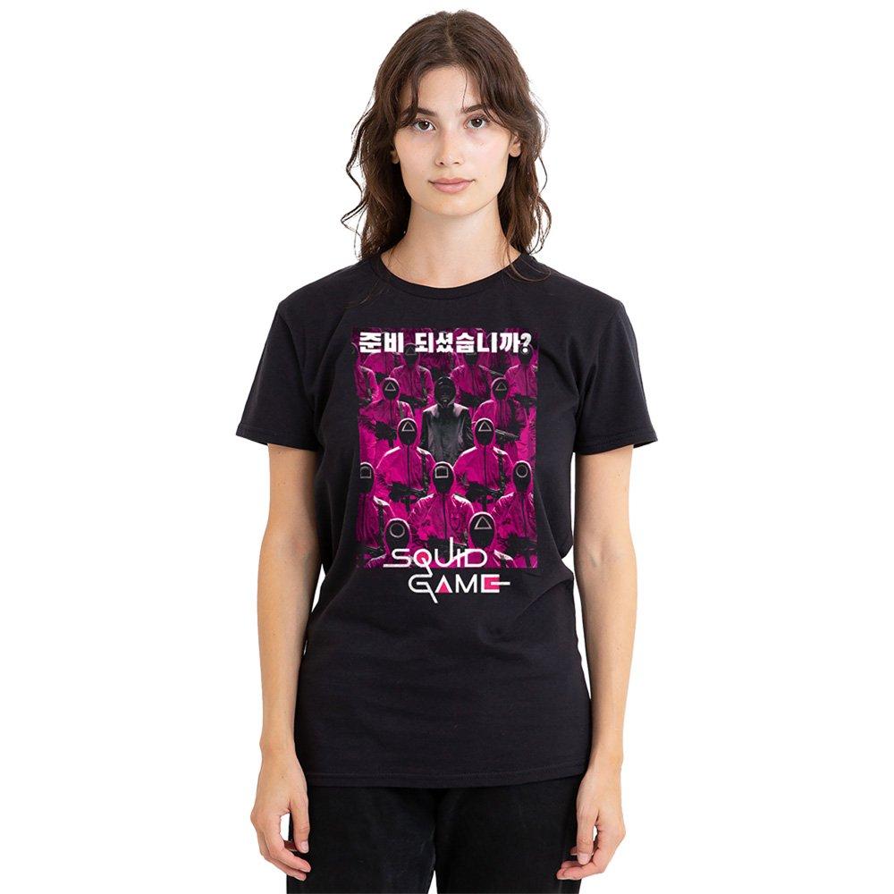Black - Squid Game - Squid Game Guard Group Korean Ladies T Shirt Blac - 1