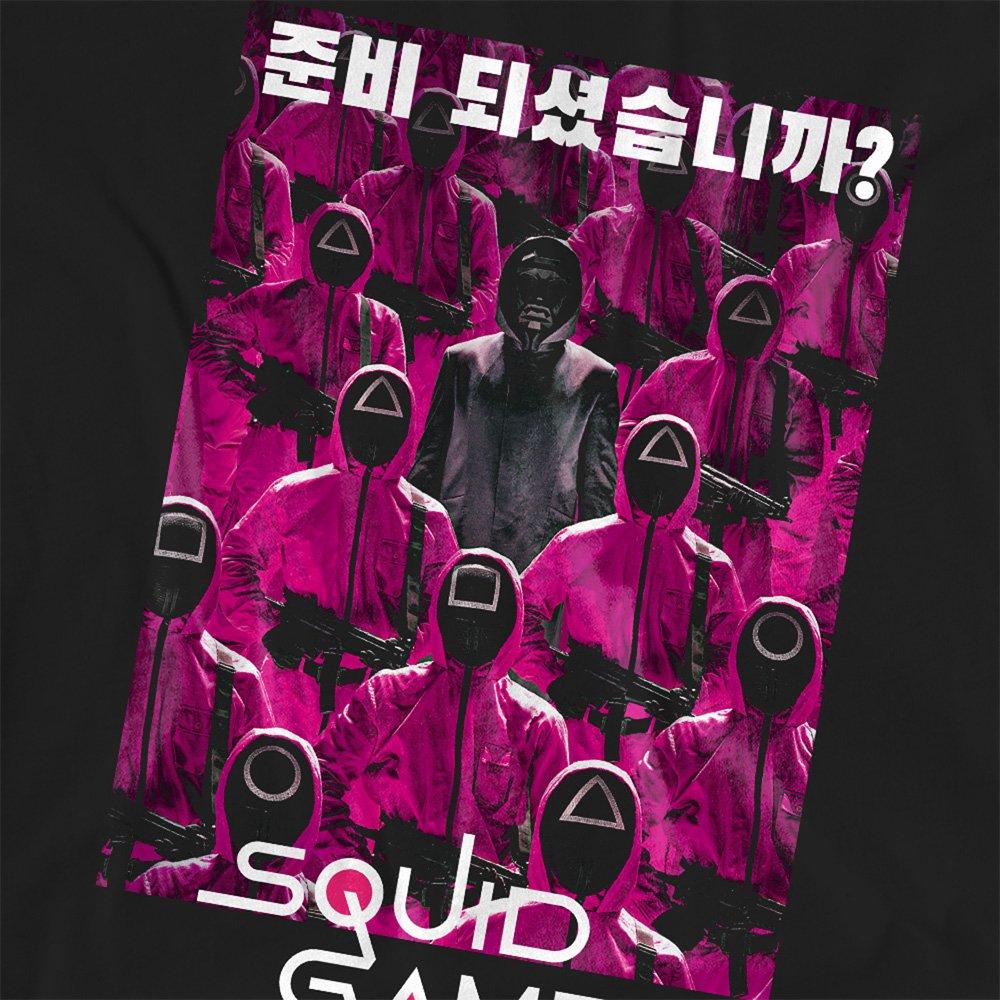 Black - Squid Game - Squid Game Guard Group Korean Ladies T Shirt Blac - 2