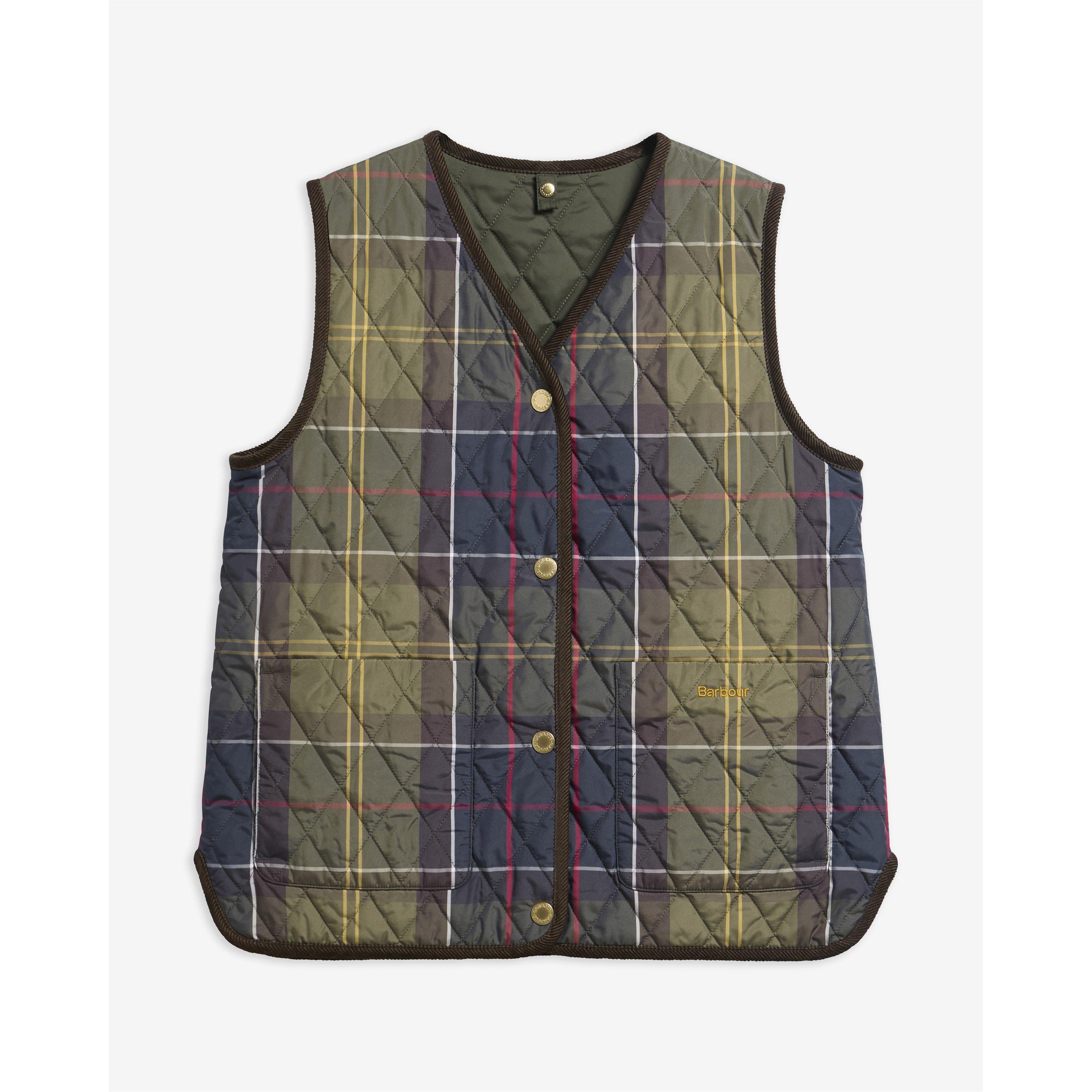 Barbour Women's Tartan Icons Reversible Quilted Gilet - Olive/Classic - 10 (S)