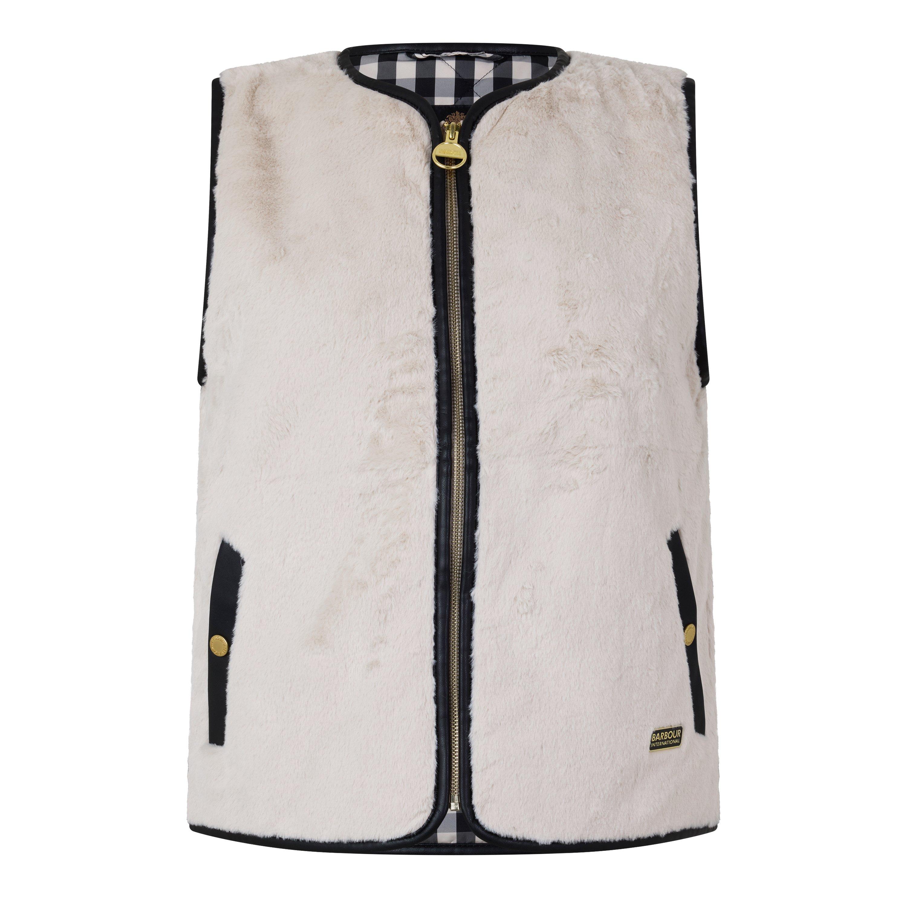 Lt Stone/Black - Barbour International - B.Int Oulton Faux Fu Ld64 - 1