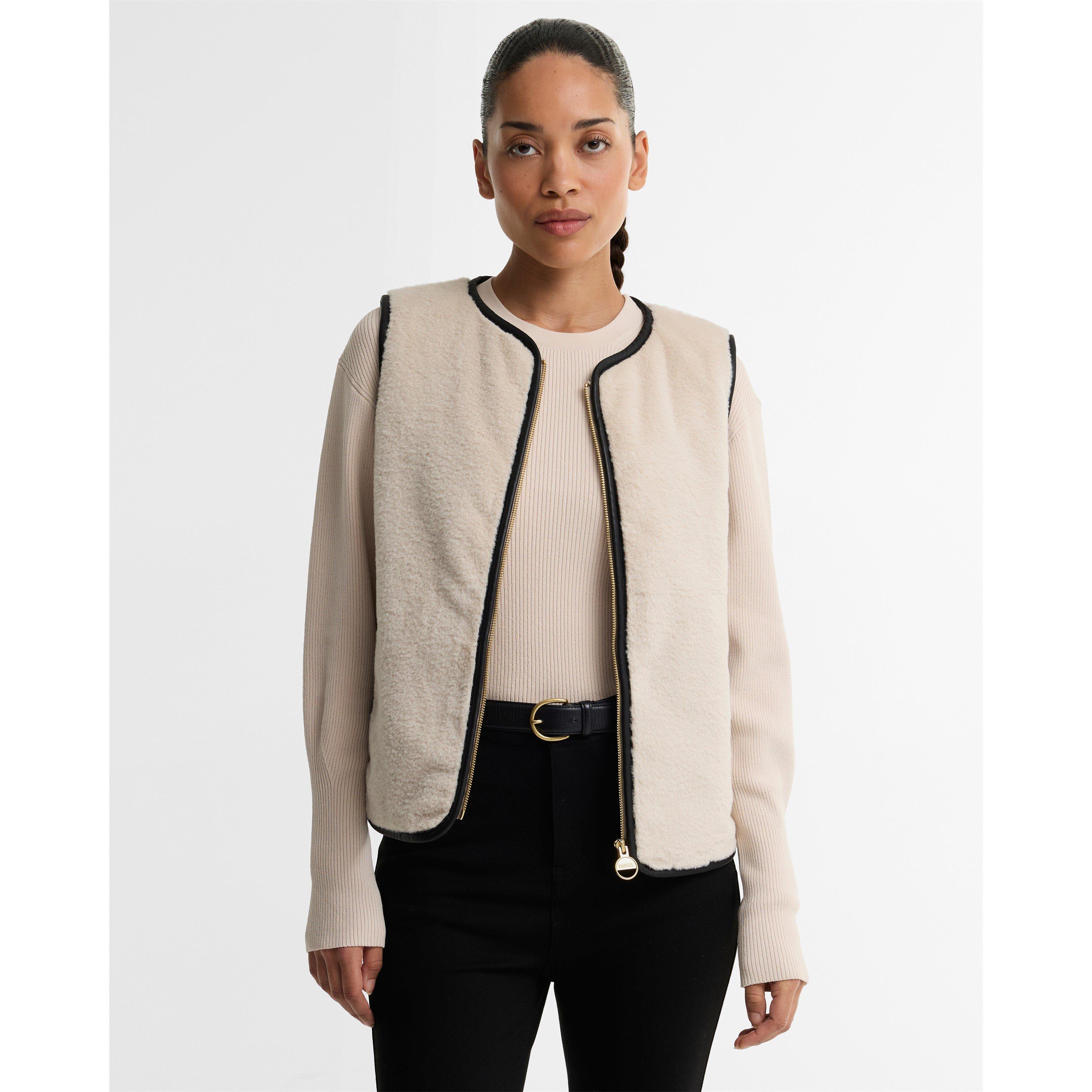 Lt Stone/Black - Barbour International - B.Int Oulton Faux Fu Ld64 - 1
