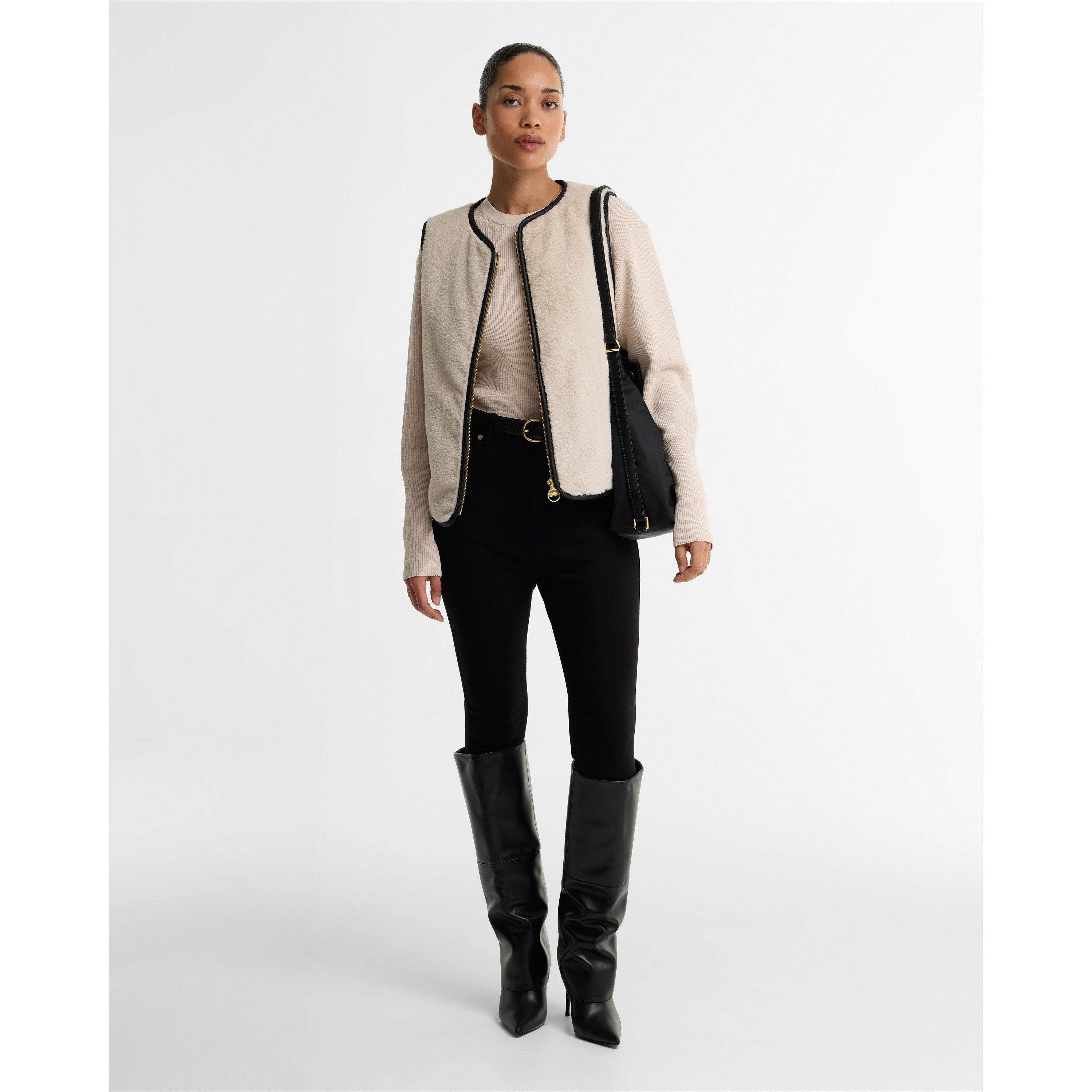 Lt Stone/Black - Barbour International - B.Int Oulton Faux Fu Ld64 - 2