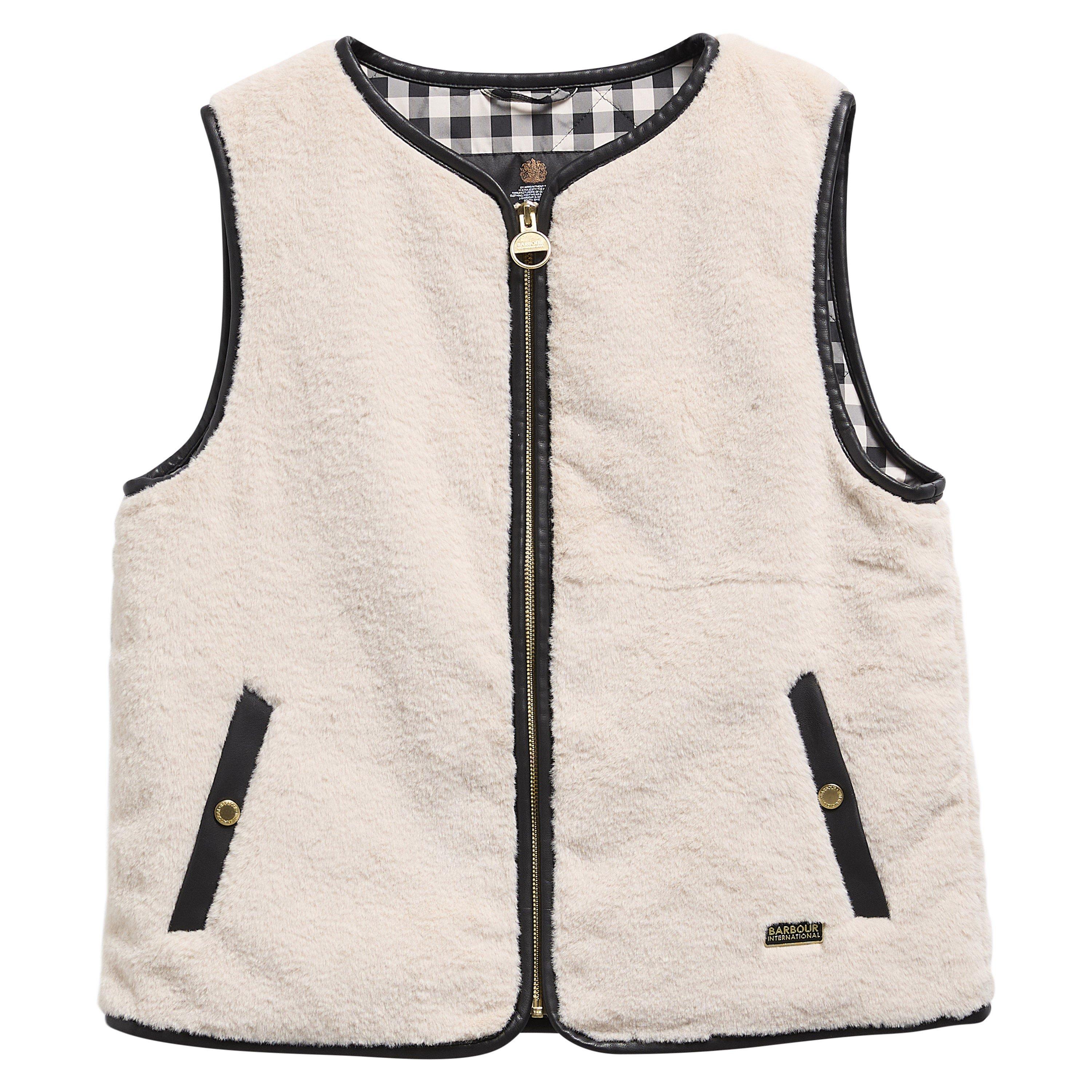 Lt Stone/Black - Barbour International - B.Int Oulton Faux Fu Ld64 - 4