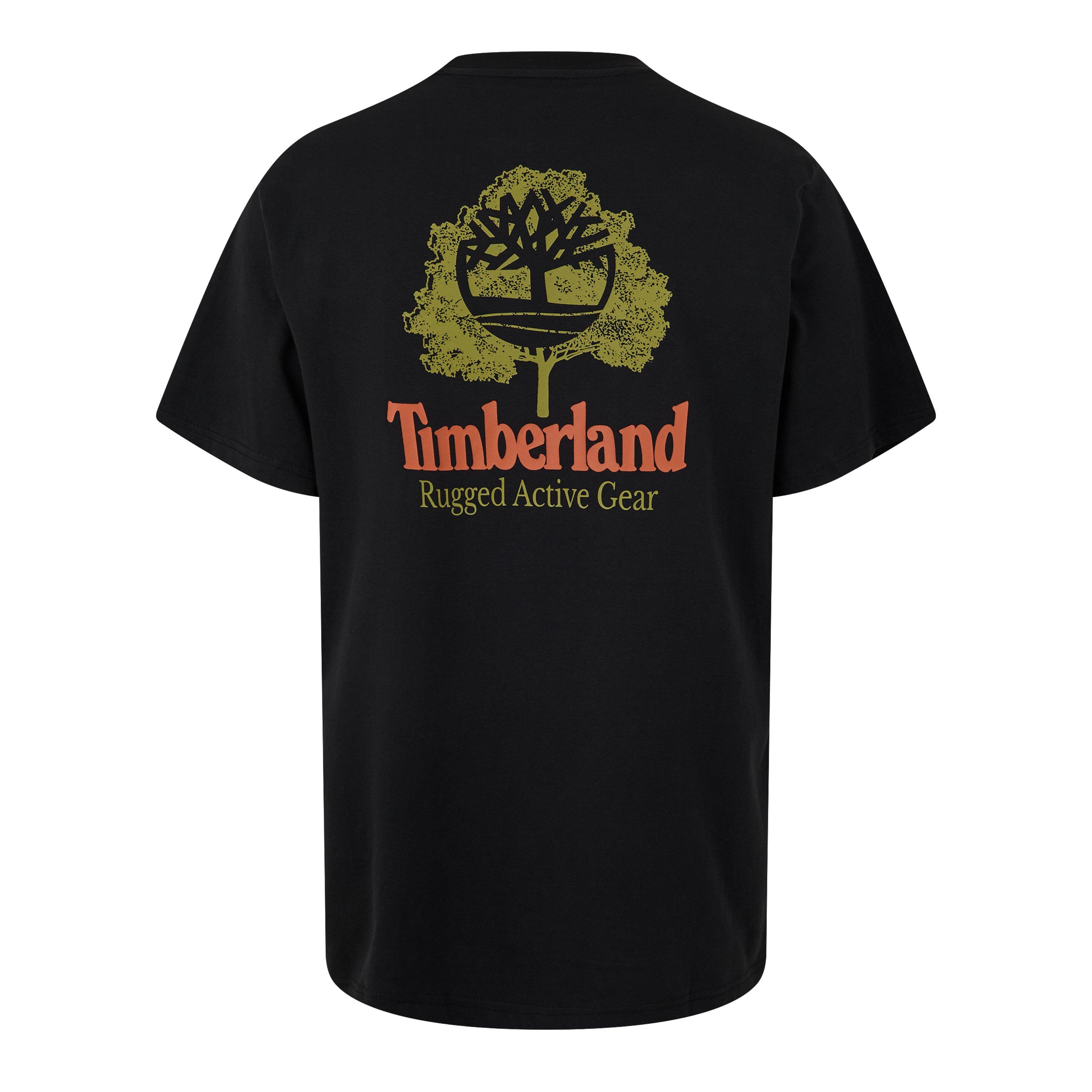 Crna - Timberland - Men's Rugged Active Gear Back Graphic Slim Fit T-Shirt - 6