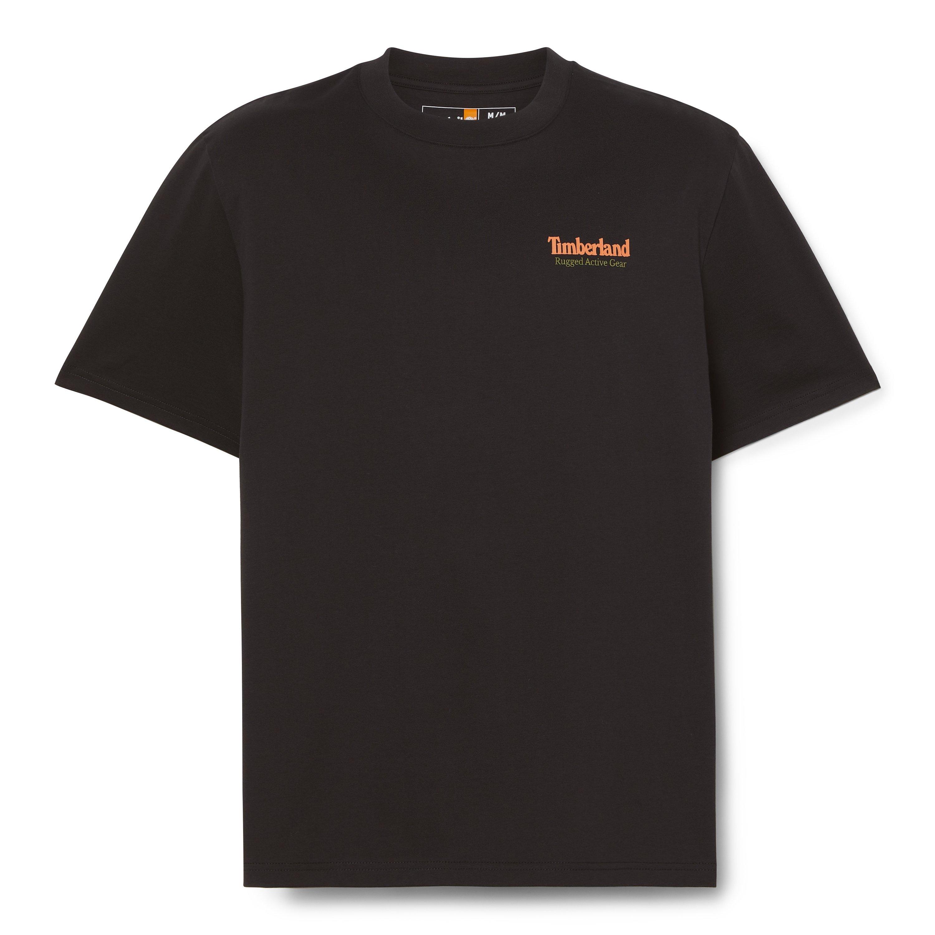 Crna - Timberland - Men's Rugged Active Gear Back Graphic Slim Fit T-Shirt - 3