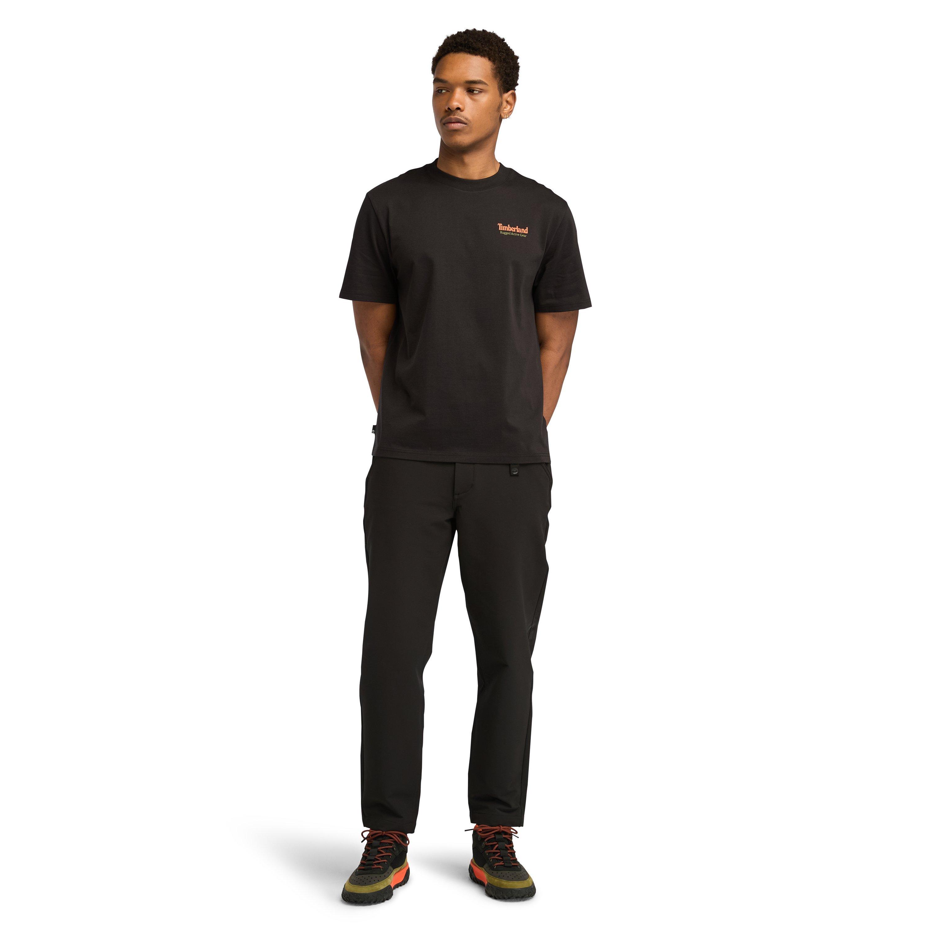 Crna - Timberland - Men's Rugged Active Gear Back Graphic Slim Fit T-Shirt - 5