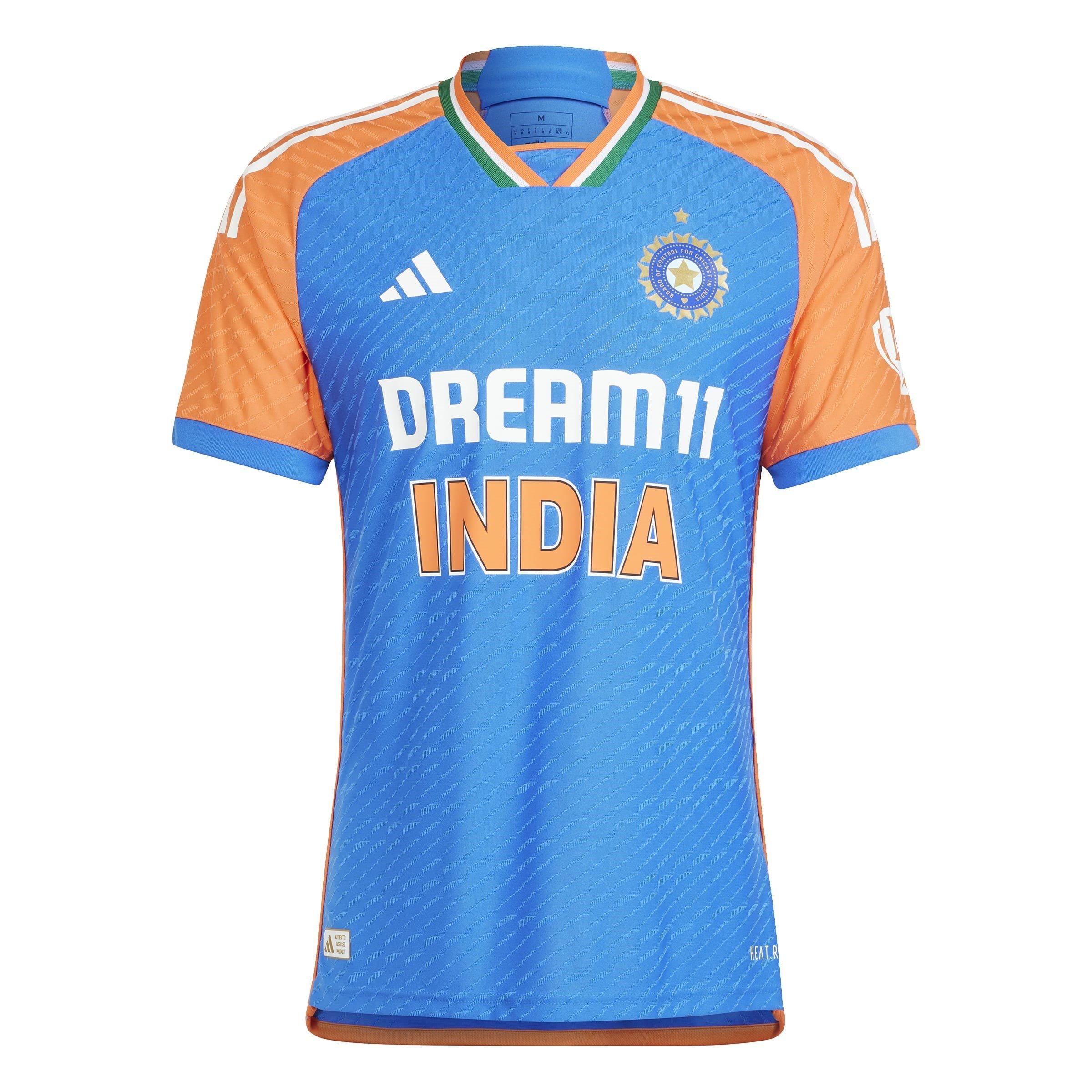 Bleu/Orange - adidas - India Cricket T20 International Shirt 2025 Adults - 1