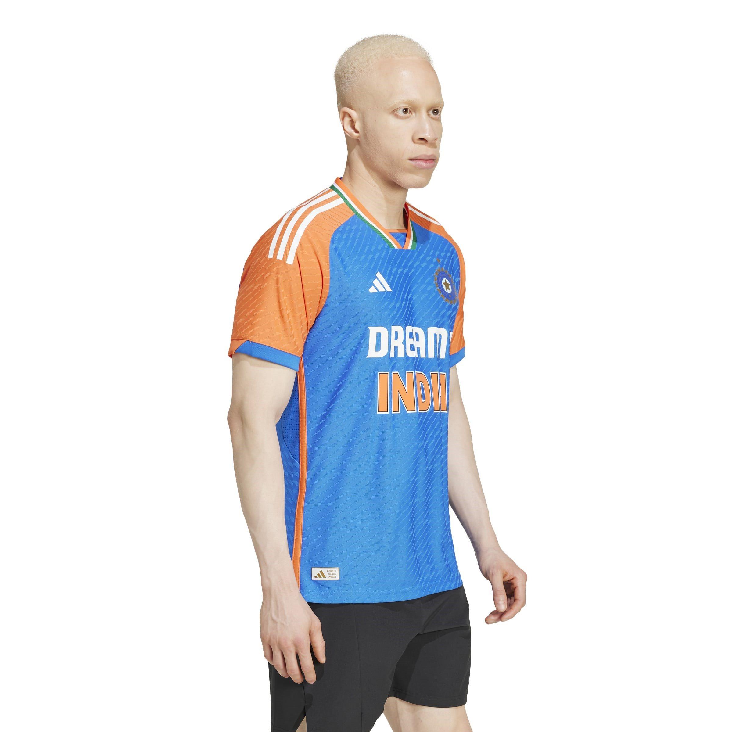 Bleu/Orange - adidas - India Cricket T20 International Shirt 2025 Adults - 4