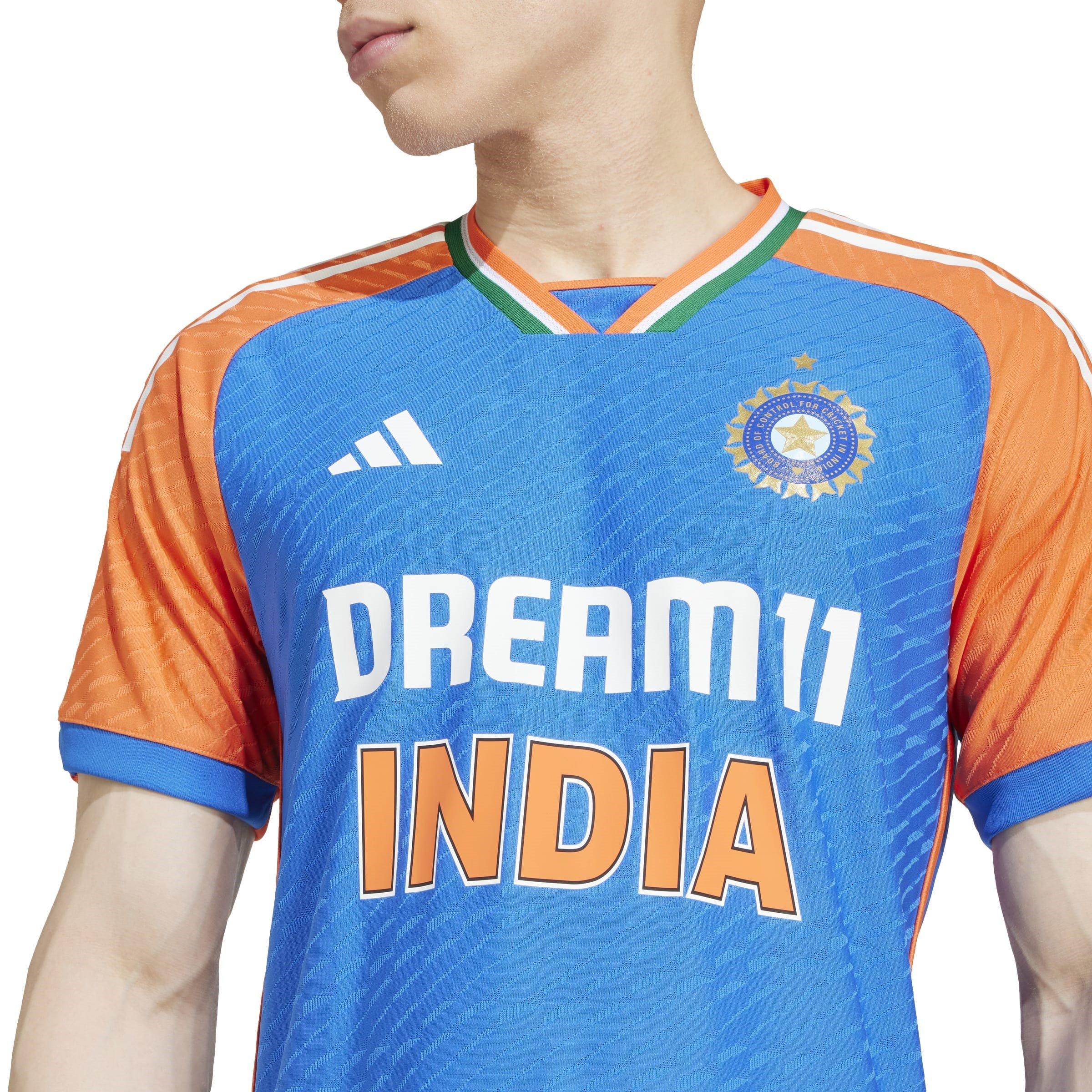 Bleu/Orange - adidas - India Cricket T20 International Shirt 2025 Adults - 5