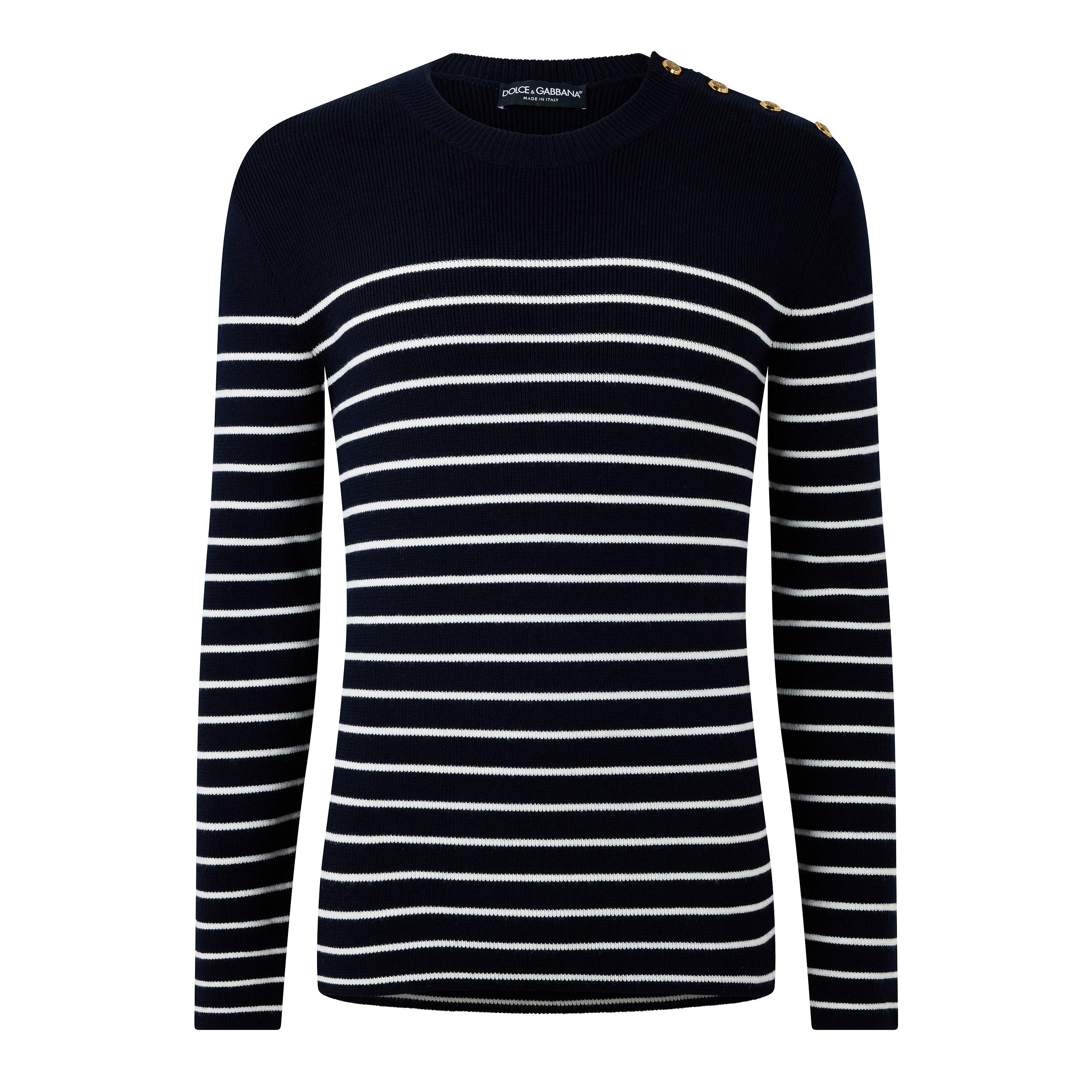 Navy/White - Dolce and Gabbana - DG Marina Stripe Jmp Sn63 - 1