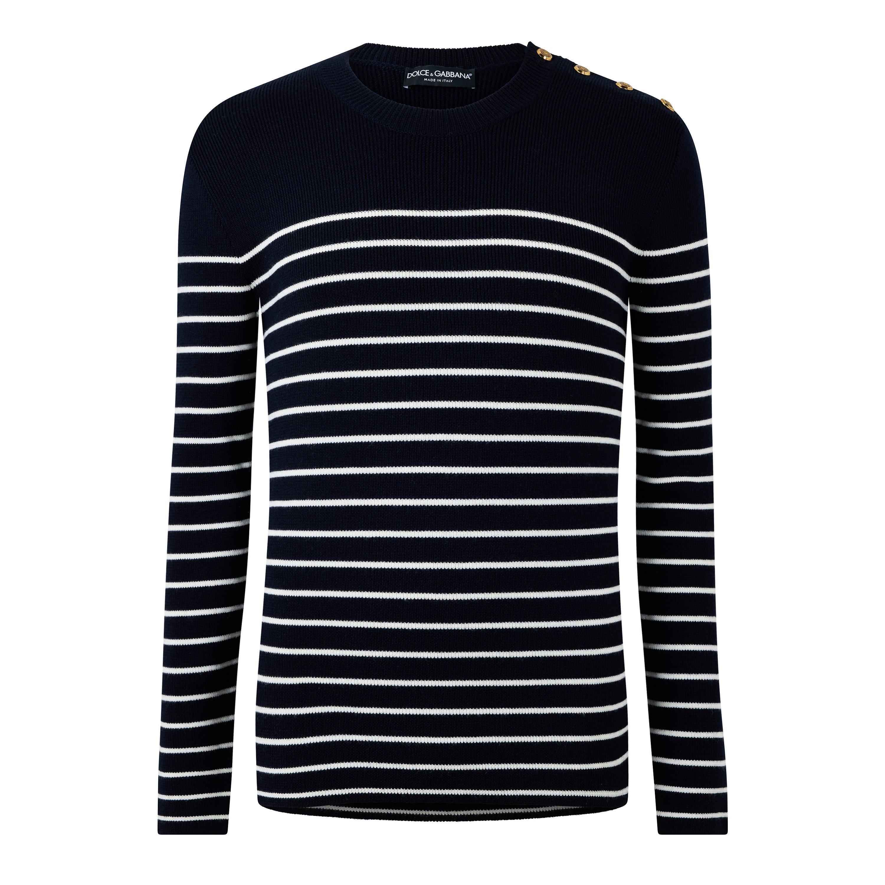 Dolce and Gabbana DG Marina Stripe Jmp Sn63 - Navy/White - XL
