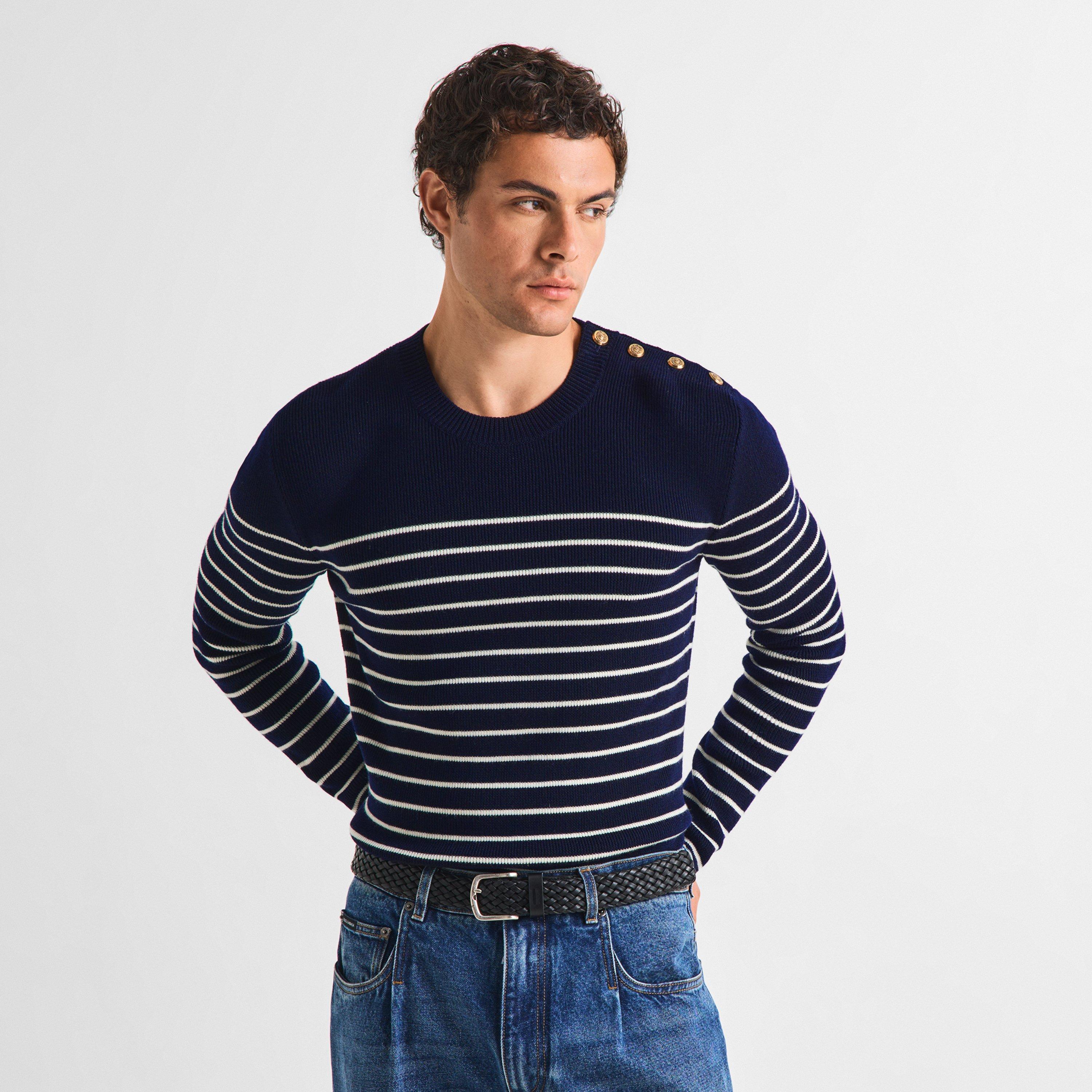 Navy/White - Dolce and Gabbana - DG Marina Stripe Jmp Sn63 - 3