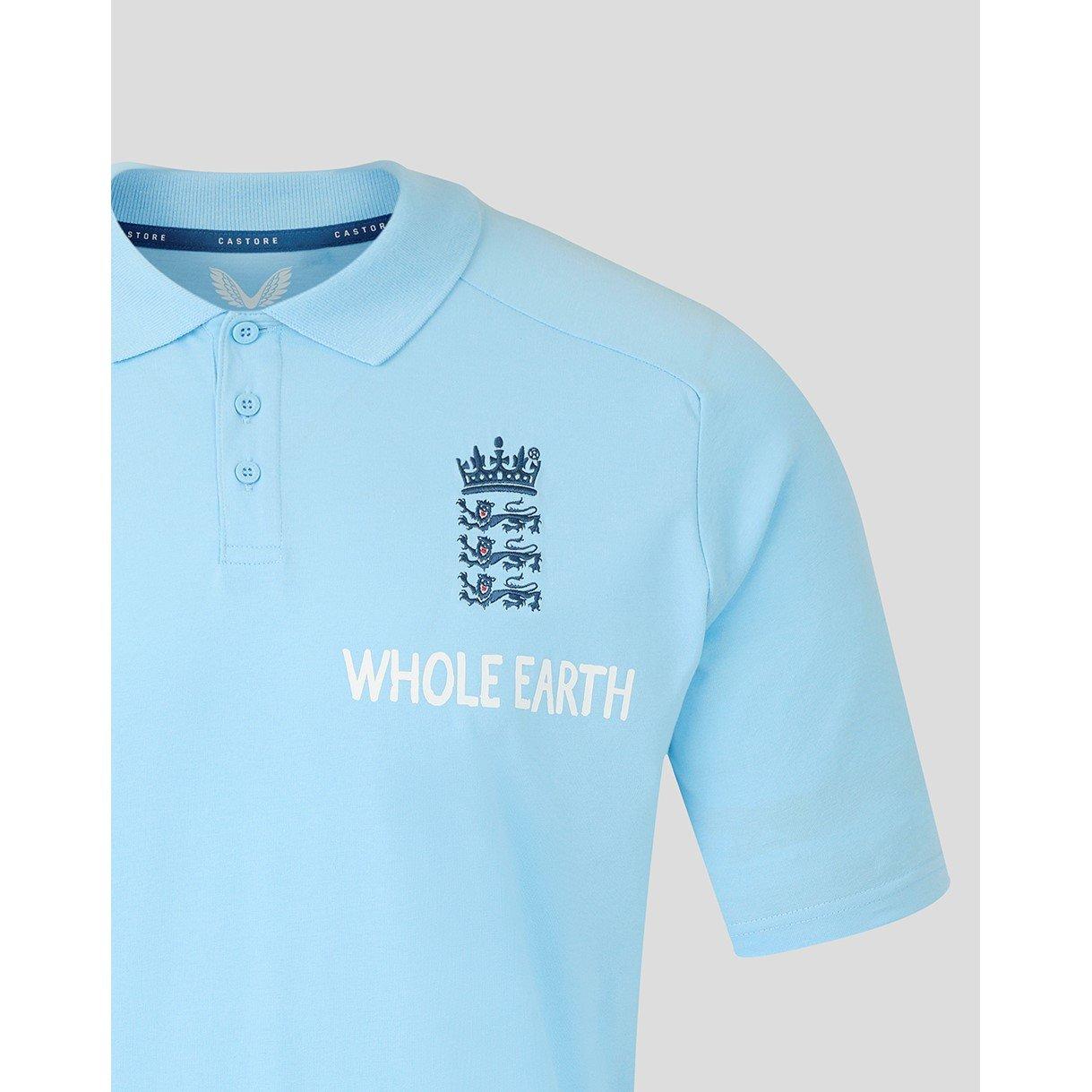 Bleu Aéré - Castore - Mens 26/27 England Cricket Polo Shirt - 5
