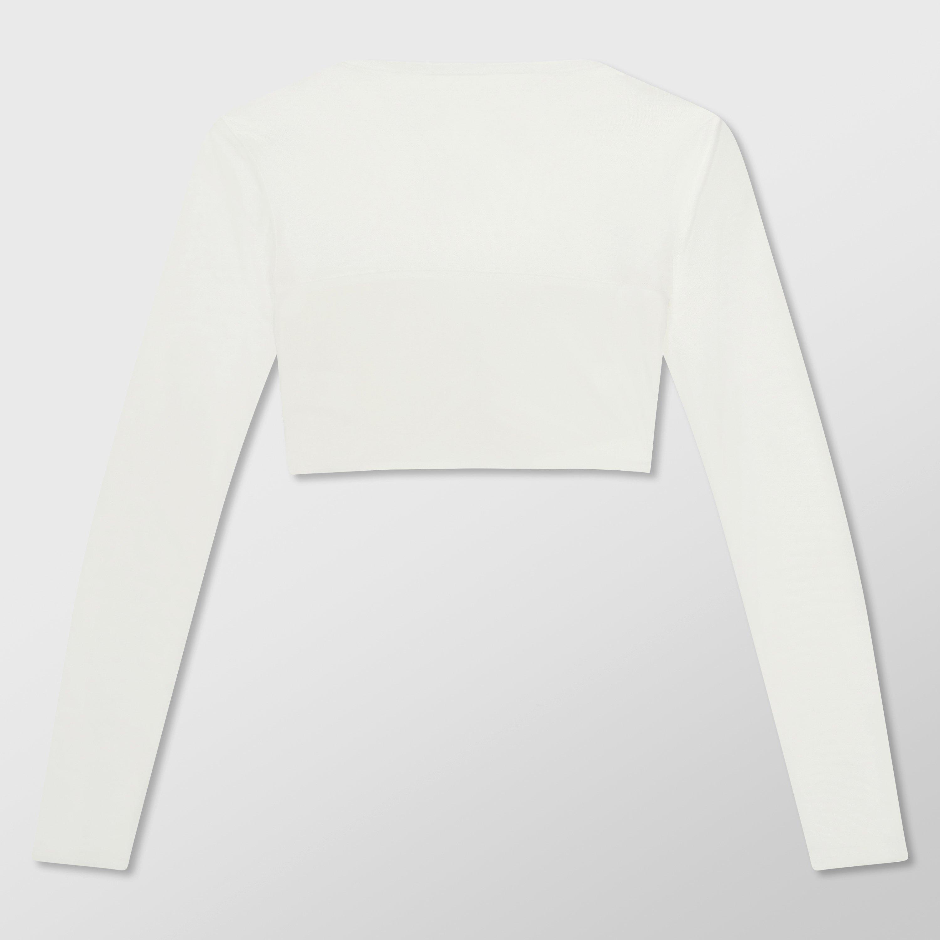 White - Missy Empire - Mesh Sleeve Slinky Top Womens - 2