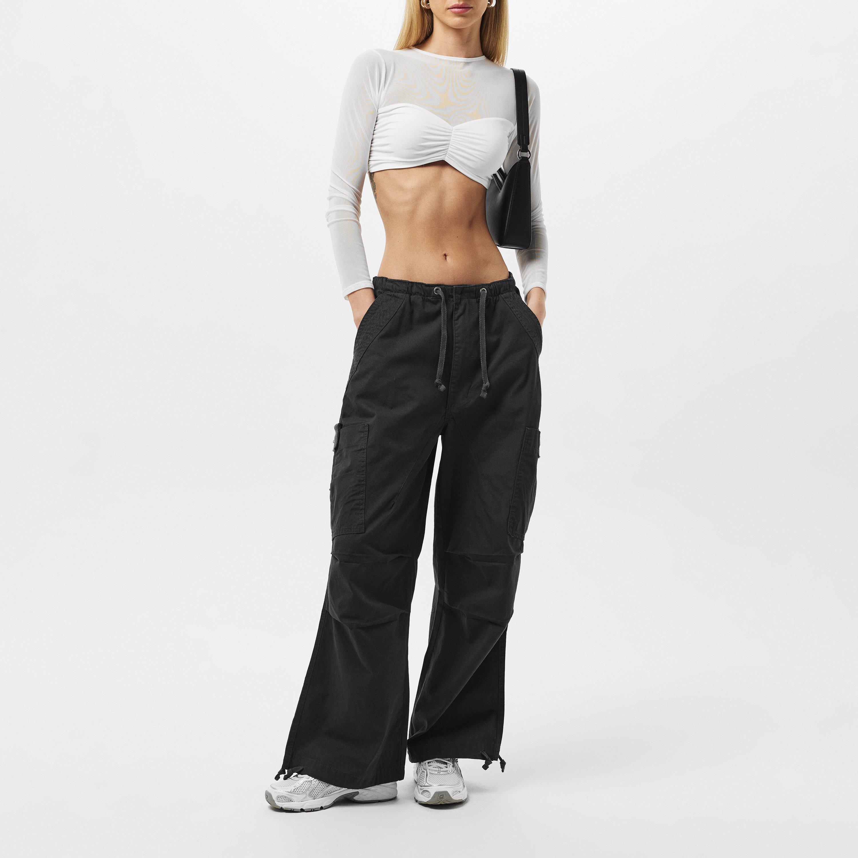 White - Missy Empire - Mesh Sleeve Slinky Top Womens - 4