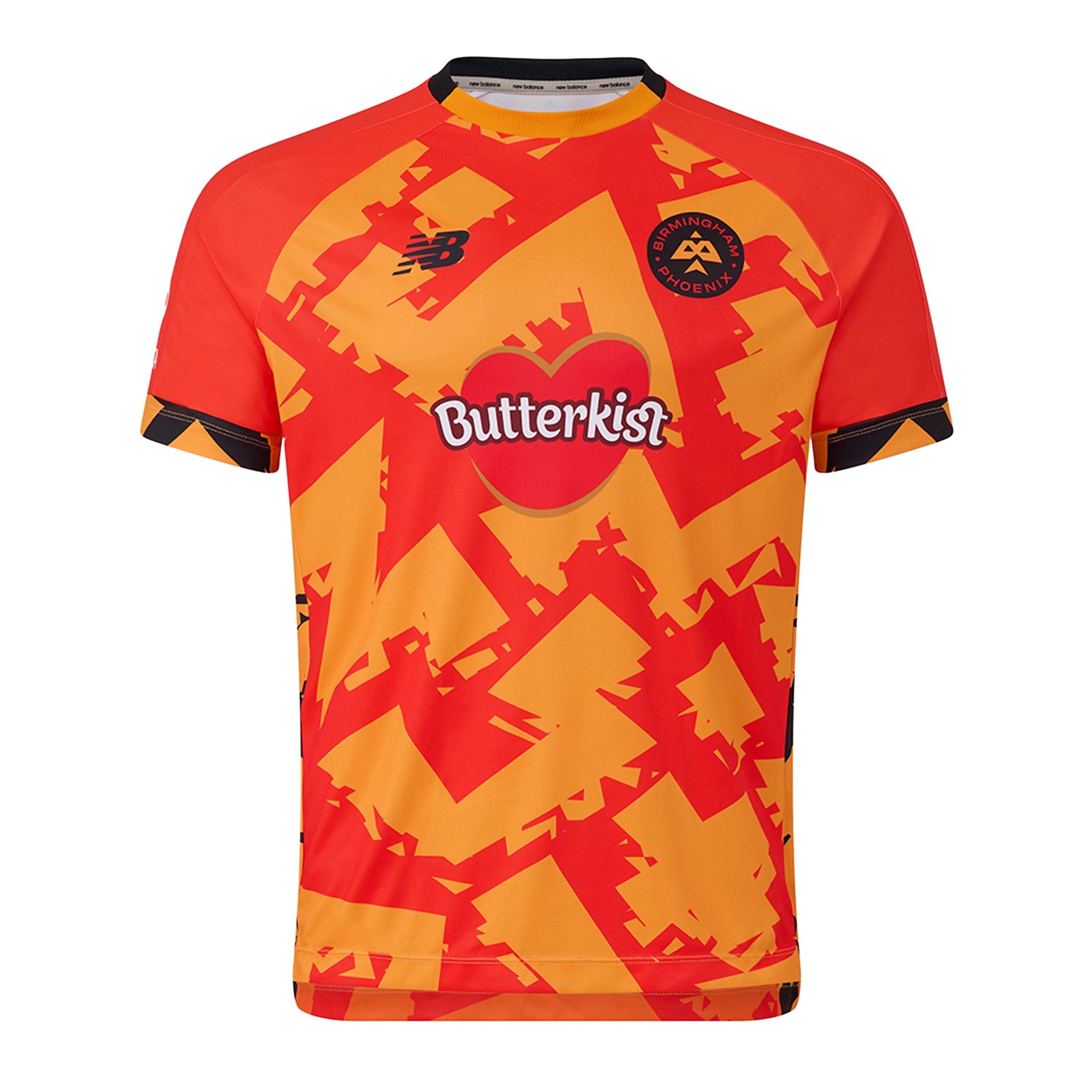 Orange - New Balance - Men's Birmingham Phoenix Short-Sleeve Cricket Shirt - 1